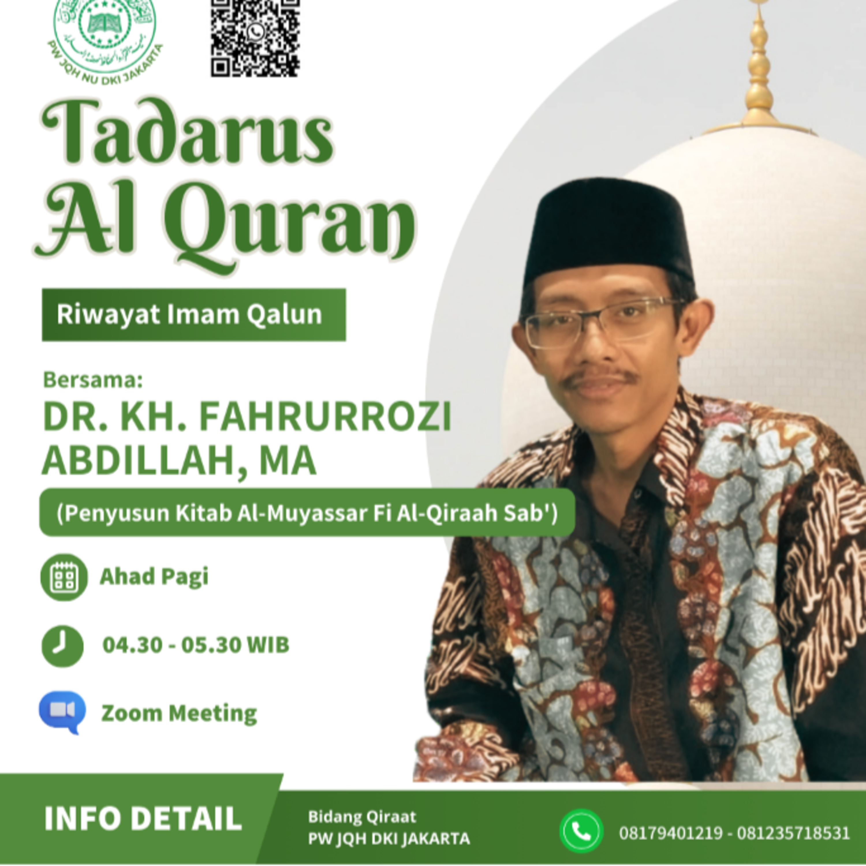 DR. Fahrurrozi Abdillah, MA Juz 7 Riwayat Qalun An Nafi'  episode artwork