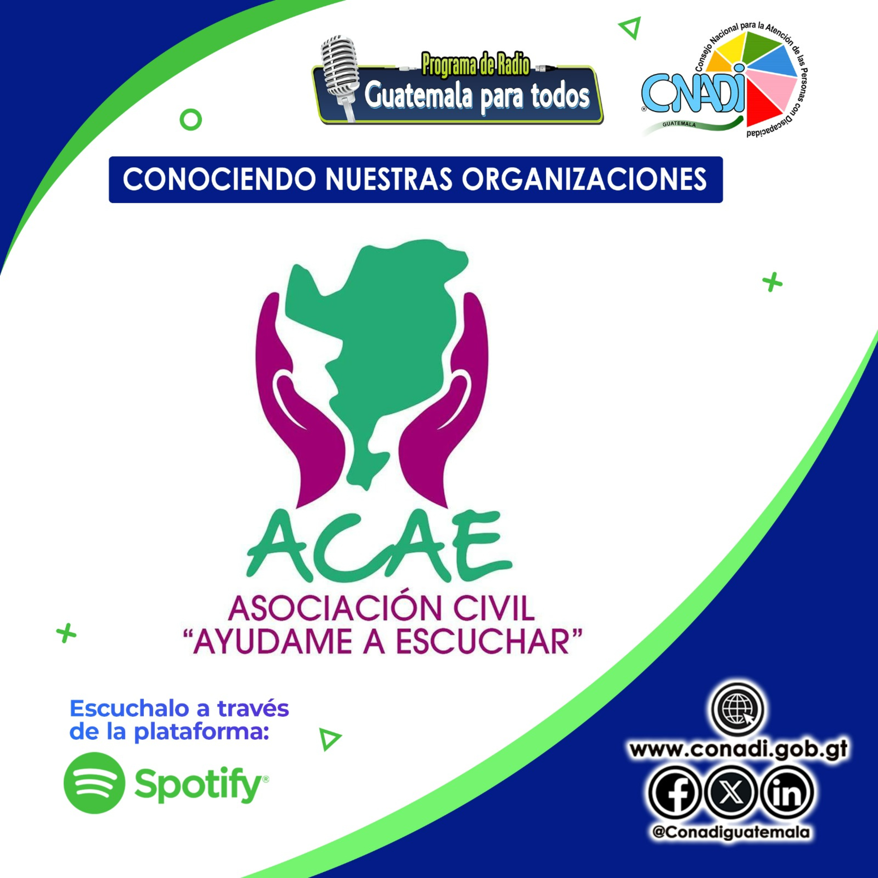 "Conociendo Nuestras Organizaciones: Asociación Civil Ayúdame a Escuchar (ACAE)" episode artwork