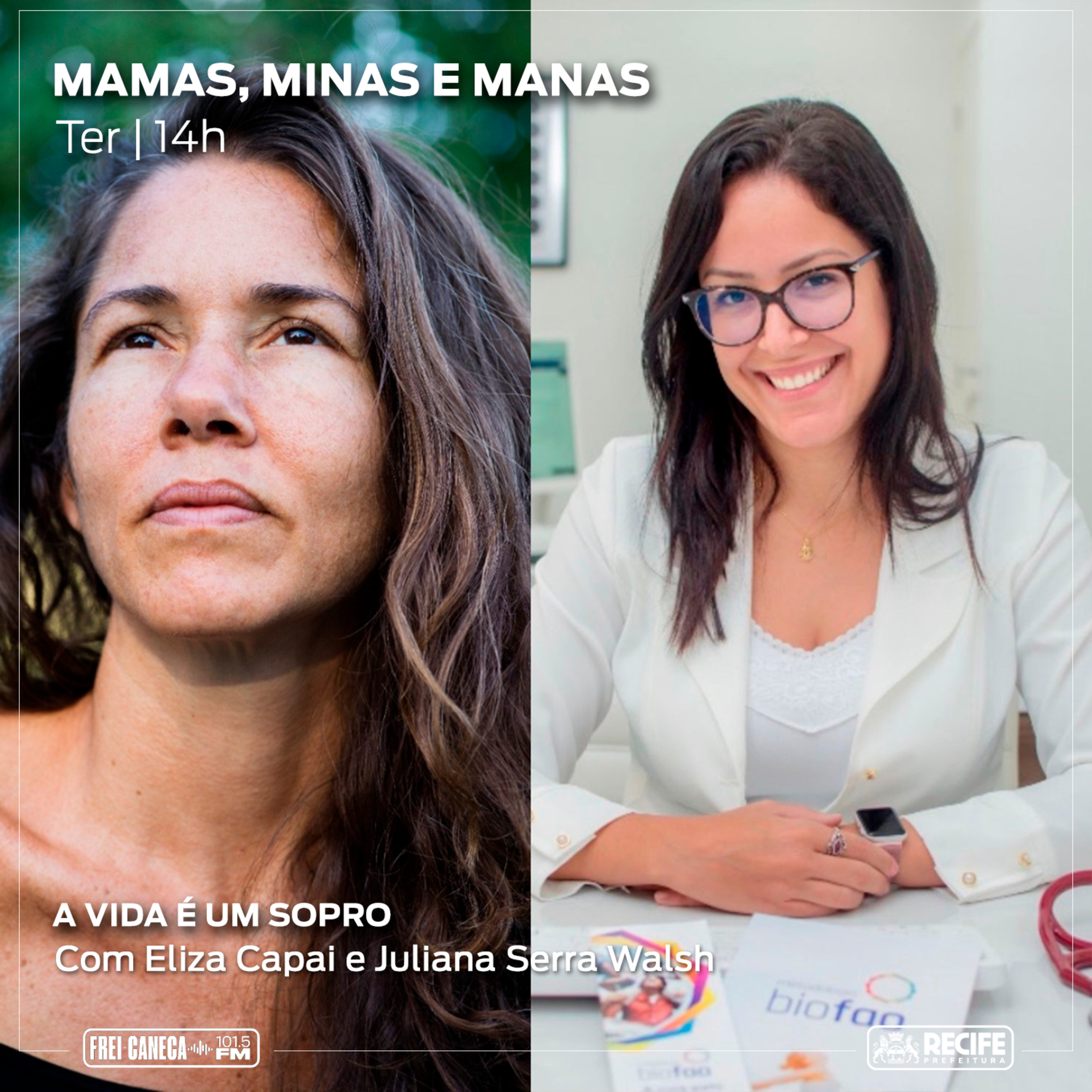 Mamas, Minas e Manas | A vida é um sopro, com Juliana Serra e Eliza Capai - Temporada 2023 episode artwork