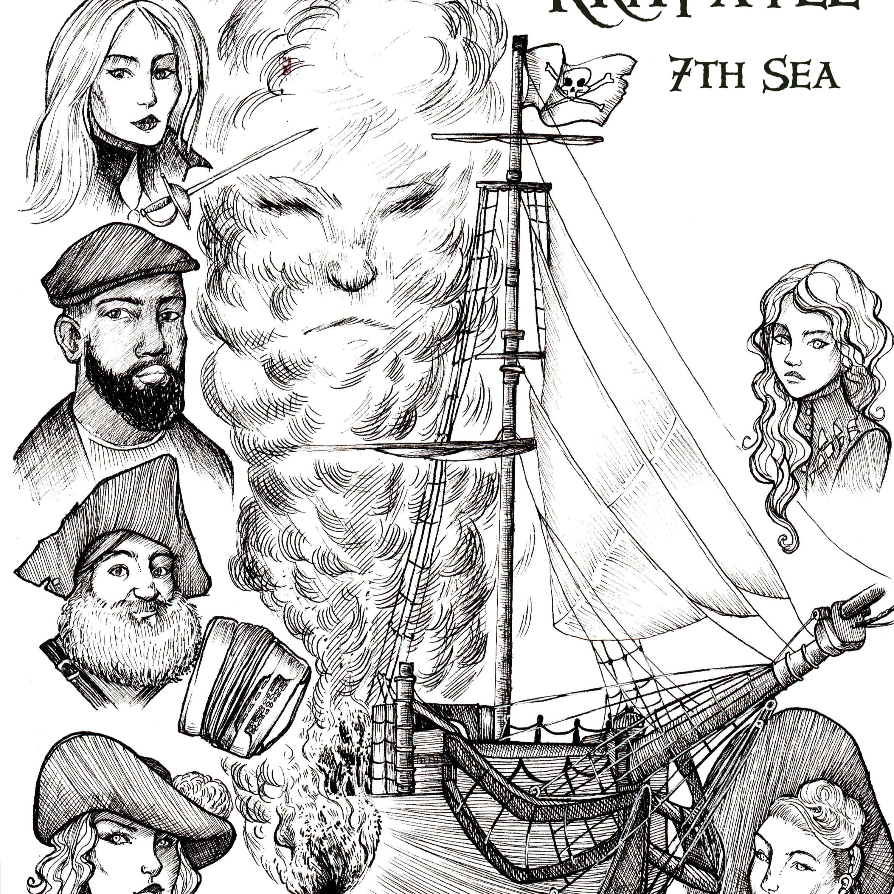 How to make a character for the 7th Sea RPG episode artwork