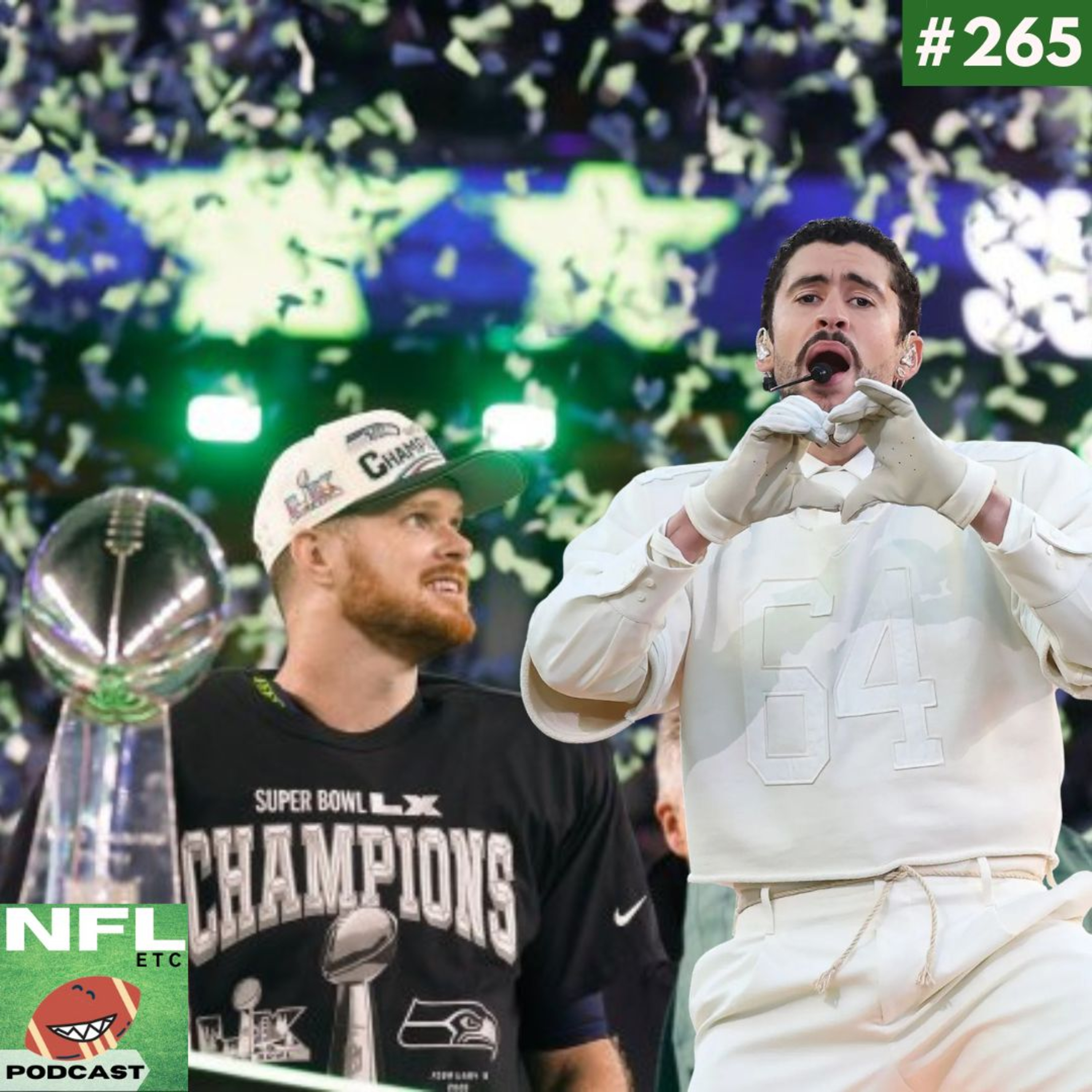 NFL Etc 265 - Seahawks campeão! Show de Samda, da defesa e do Bad Bunny + Patriots em choque episode artwork