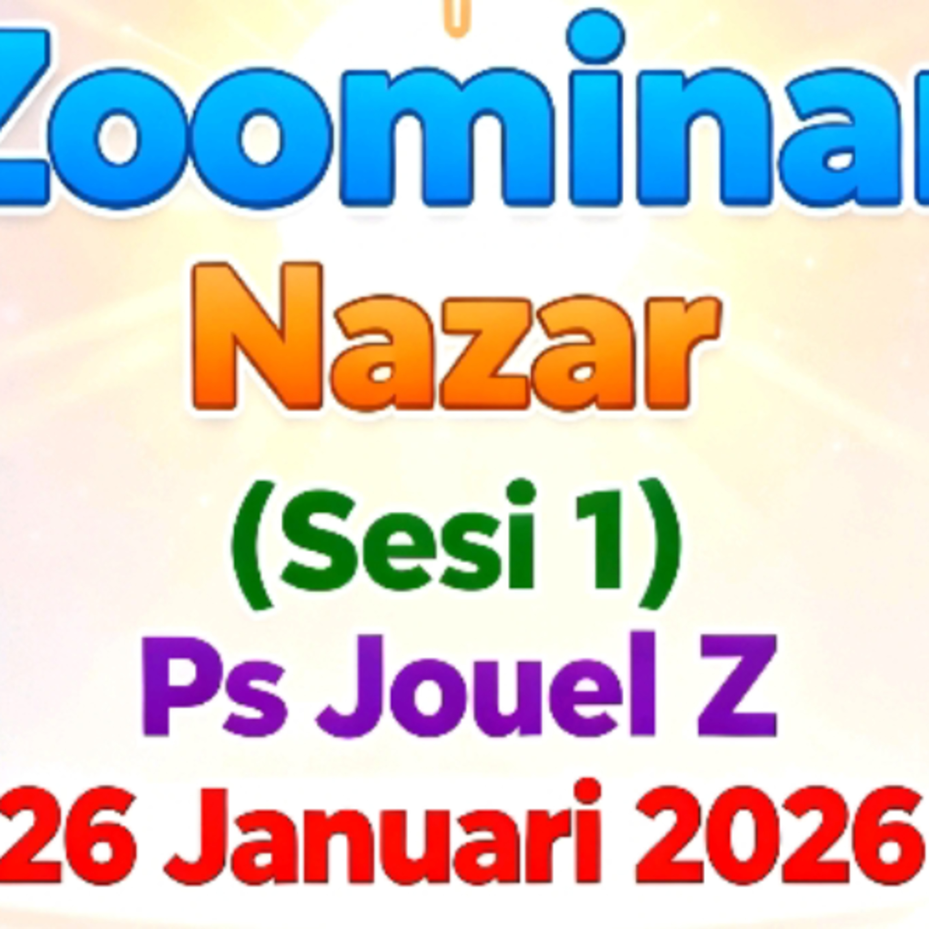 Zoominar - Nazar - (Sesi 1) - Ps Jowel Elia - 26 Januari 2026 episode artwork