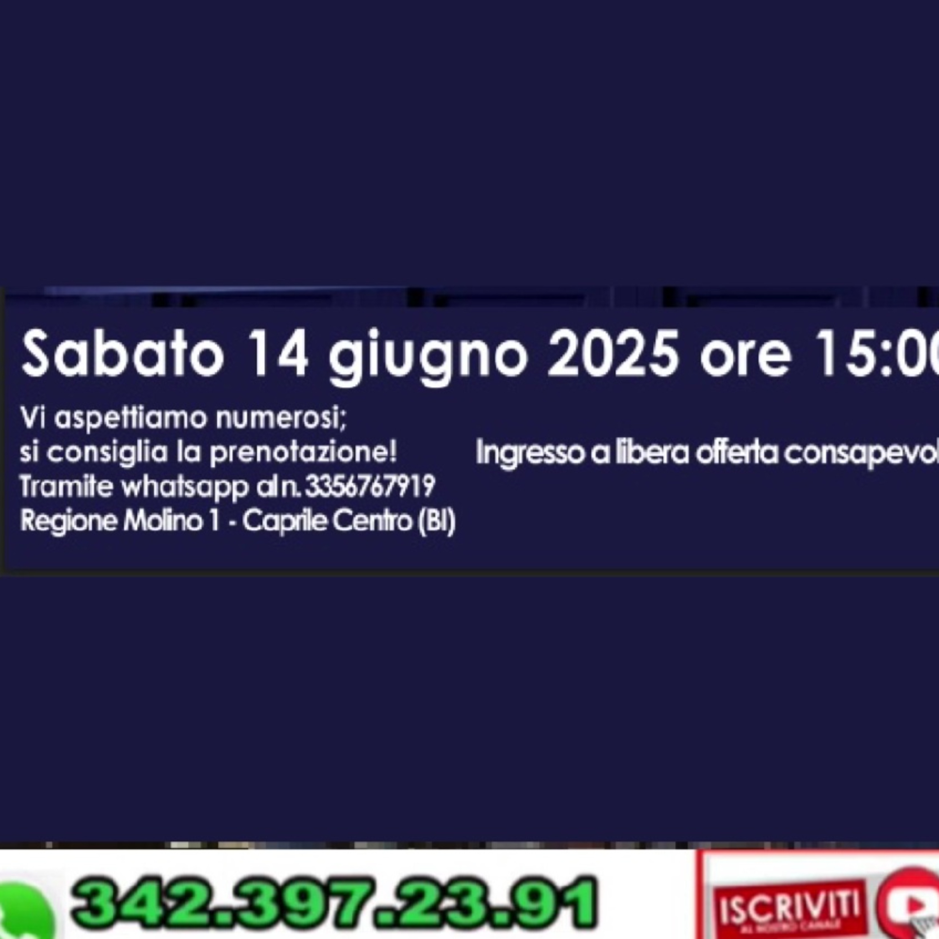 MARTEDI ORE 21 del 27 maggio 2025