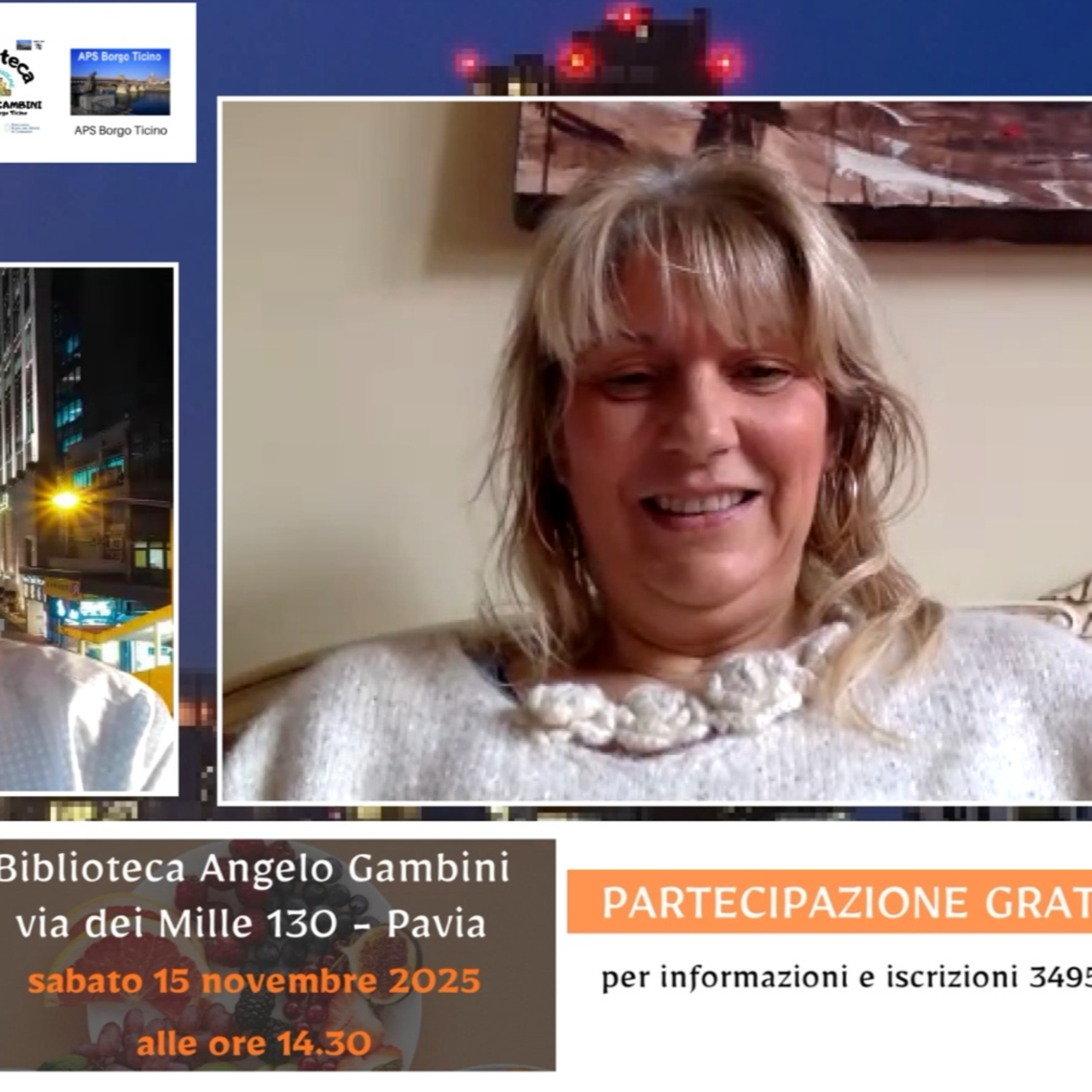 15 Novembre con il Dottor Mozzi a Borgo Ticino ci dice tutto Marina Crescenti