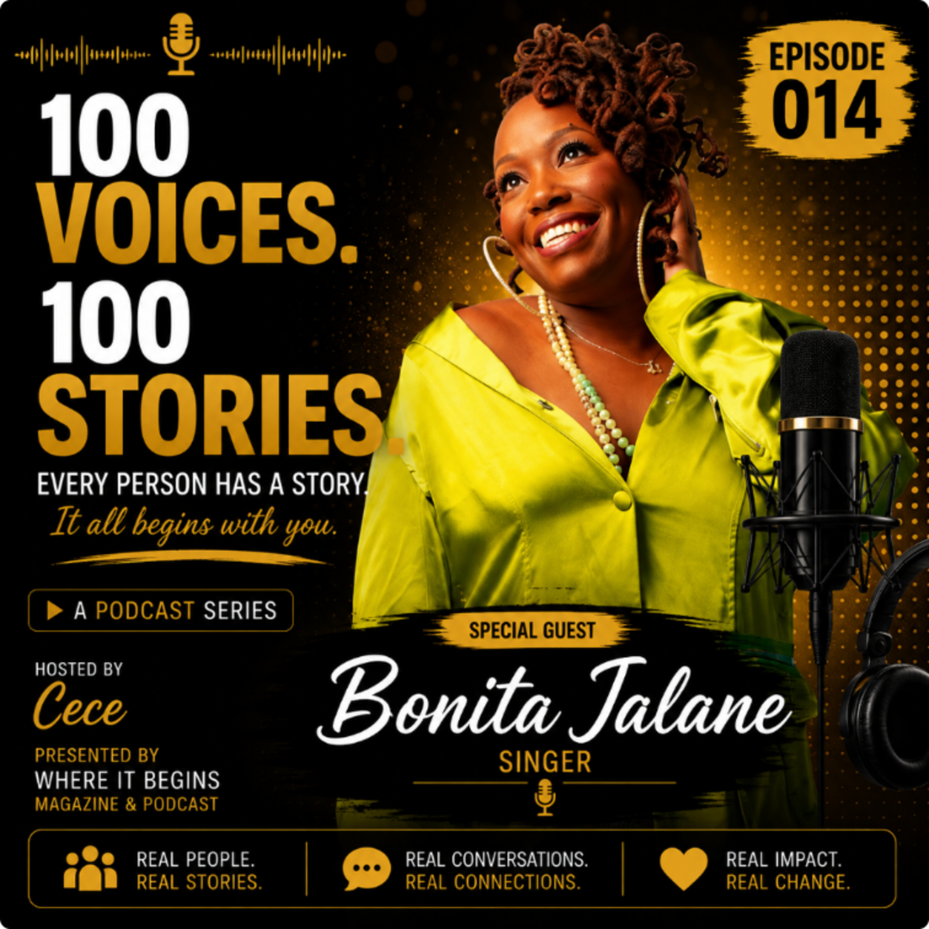 Bonita Jalane | Singer, Storyteller & Creative Journey | Episode 014 | 100 Voices 100 Stories episode artwork