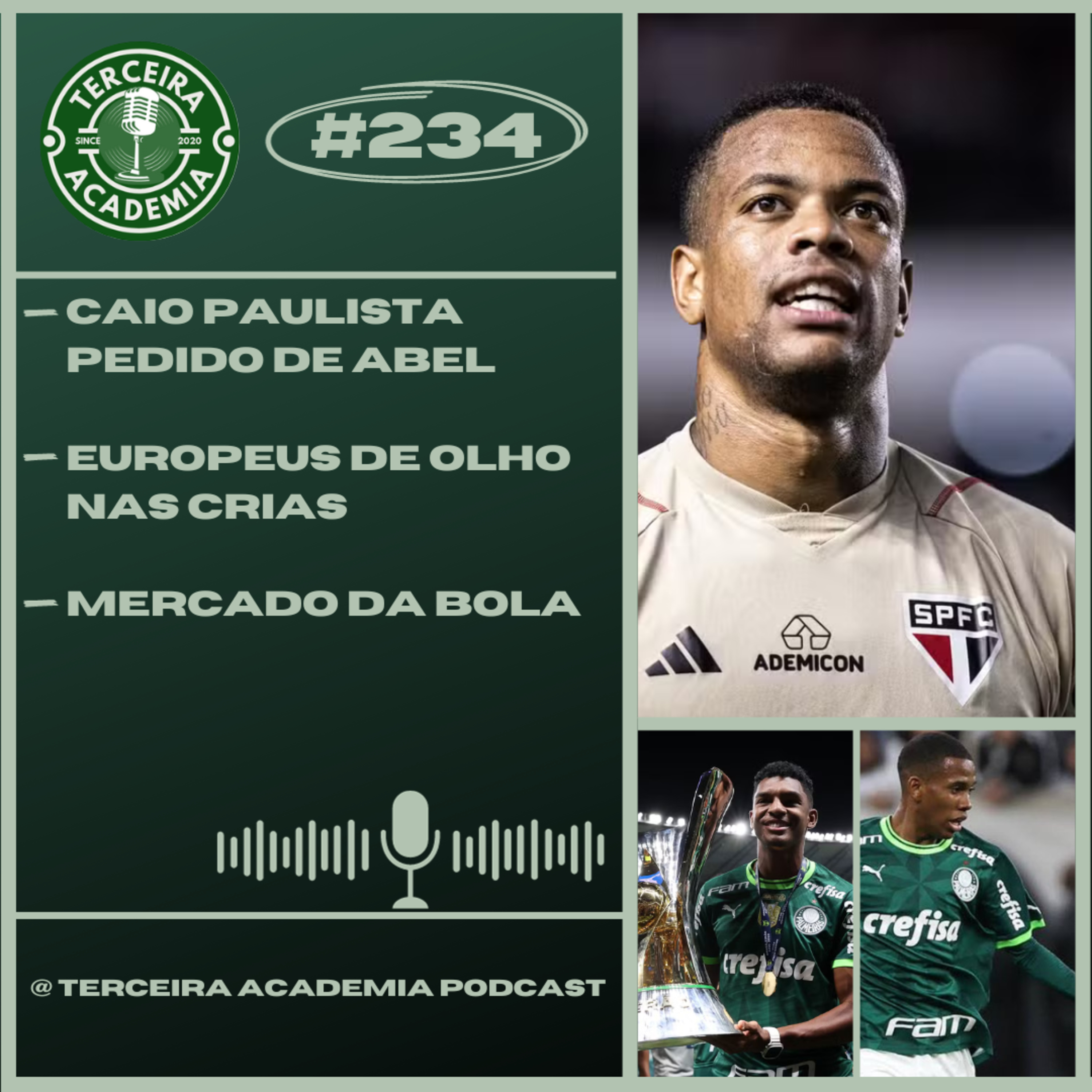 #234 | CAIO PAULISTA É UM PEDIDO DE ABEL | EUROPEUS DE OLHO AS CRIAS | MERCADO DA BOLA PALMEIRAS episode artwork