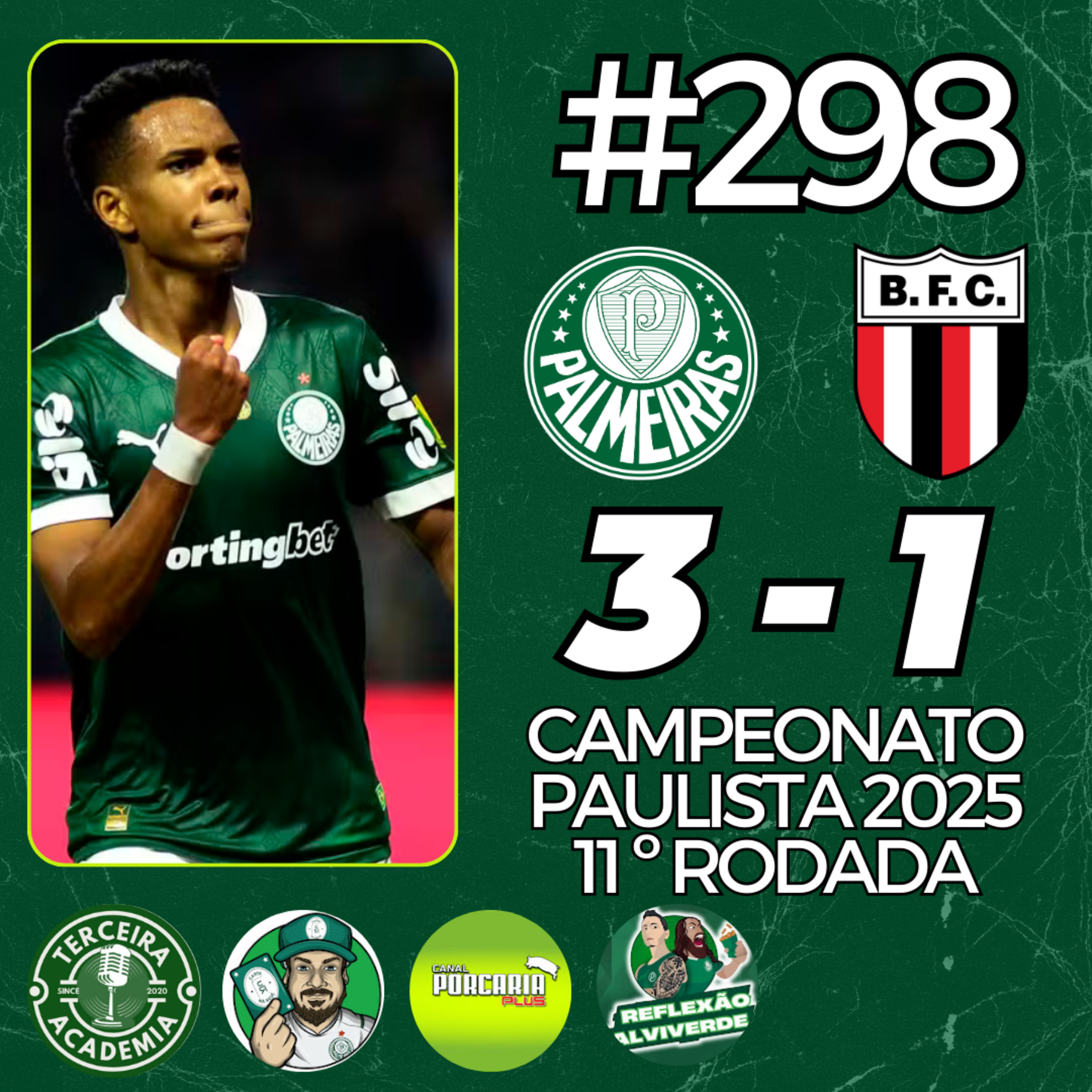 #298 | PALMEIRAS 3X1 BOTAFOGO-SP | PÓS JOGO | COLETIVA ABEL FERREIRA episode artwork