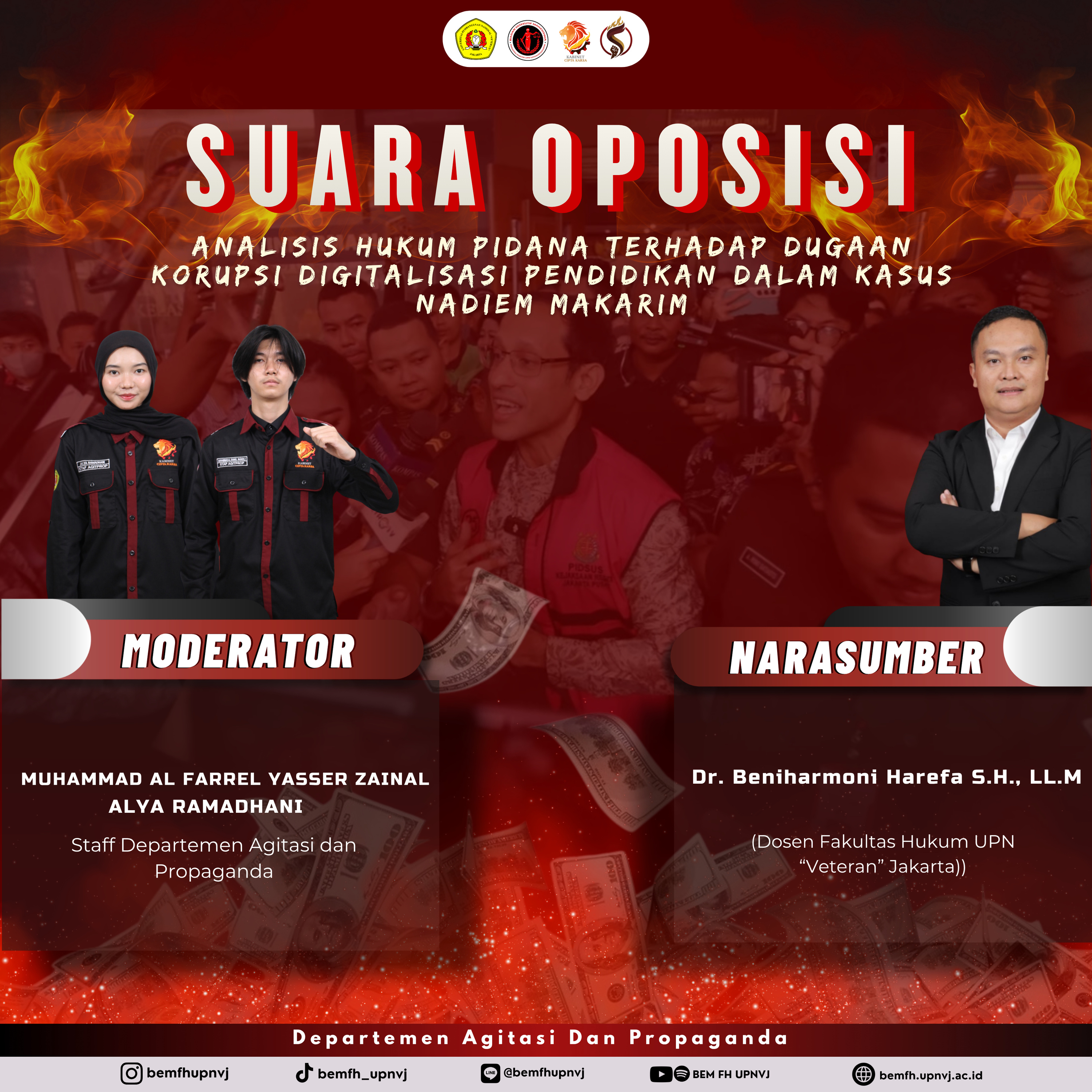 SUARA OPOSISI#19 “Analisis Hukum Pidana Dugaan Korupsi Digitalisasi Pendidikan Kasus Nadiem Makarim” episode artwork