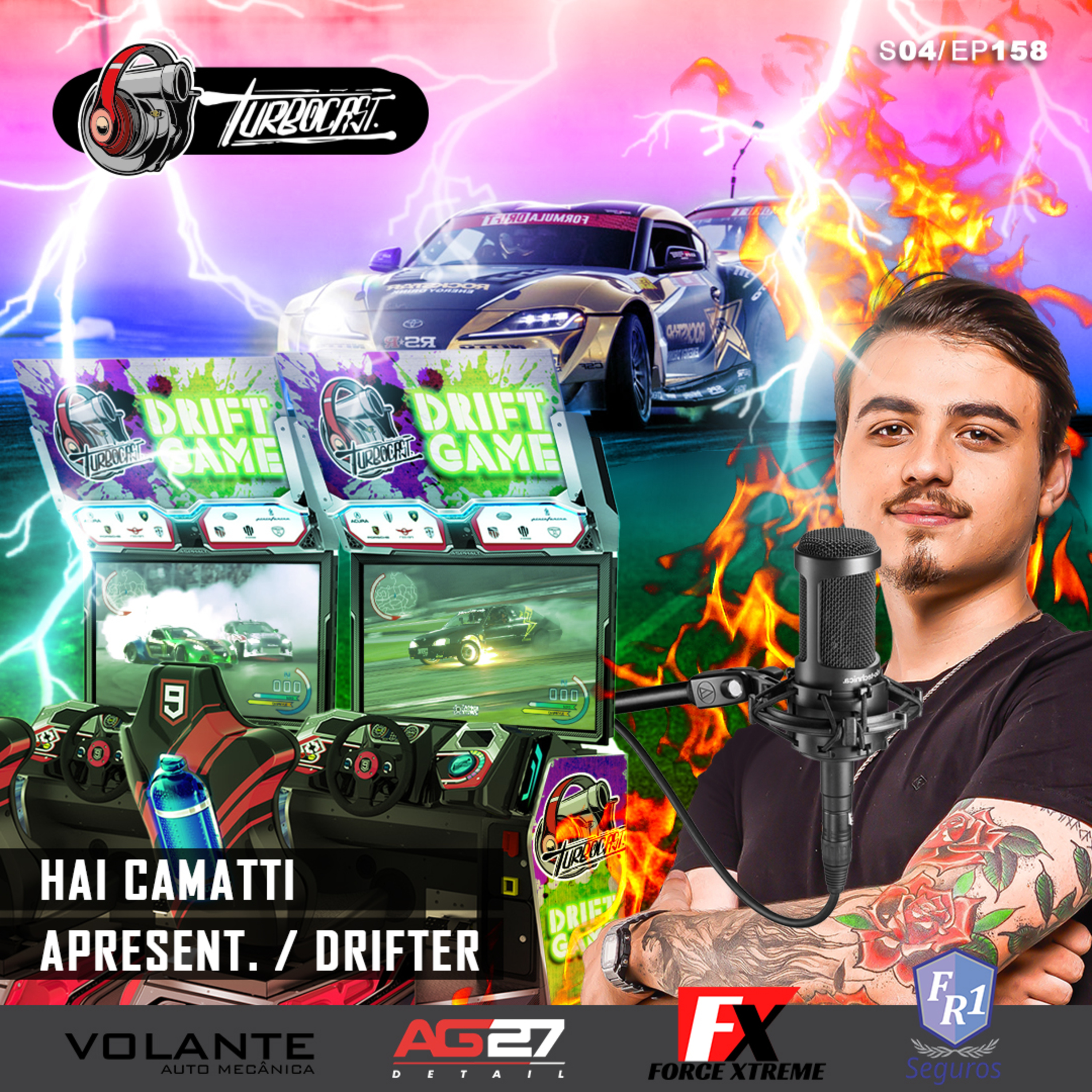TurboCast S04/Ep158 | Drifts à 120fps ou km/h. Narração, pilotagem e tretas ft. Hai Camatti episode artwork