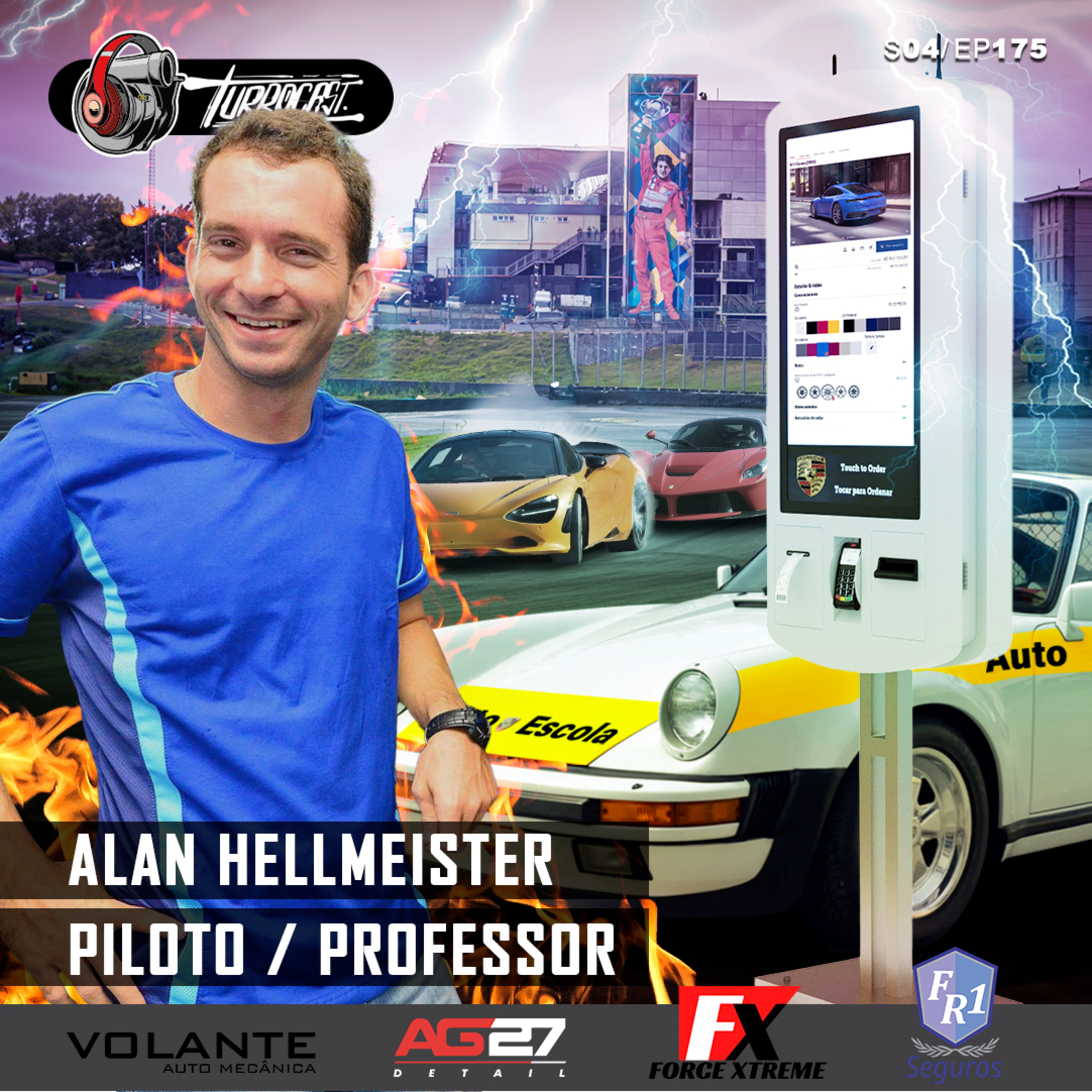 TurboCast S04/Ep175 | Auto Escola de pilotos / Batalha de Porsches ft. Alan Hellmeister