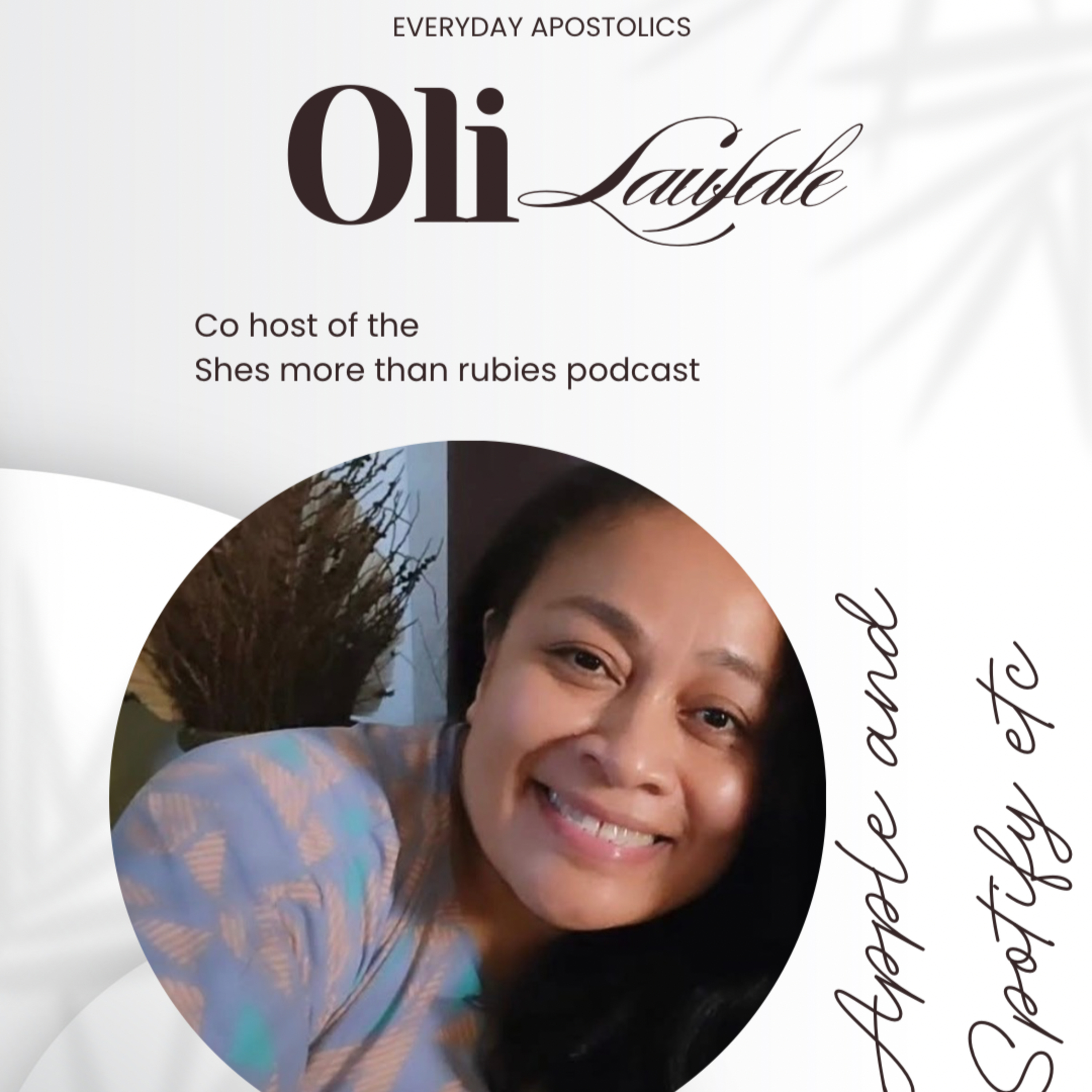 Oli Laufale- Co host of the Shes more than rubies podcast episode artwork