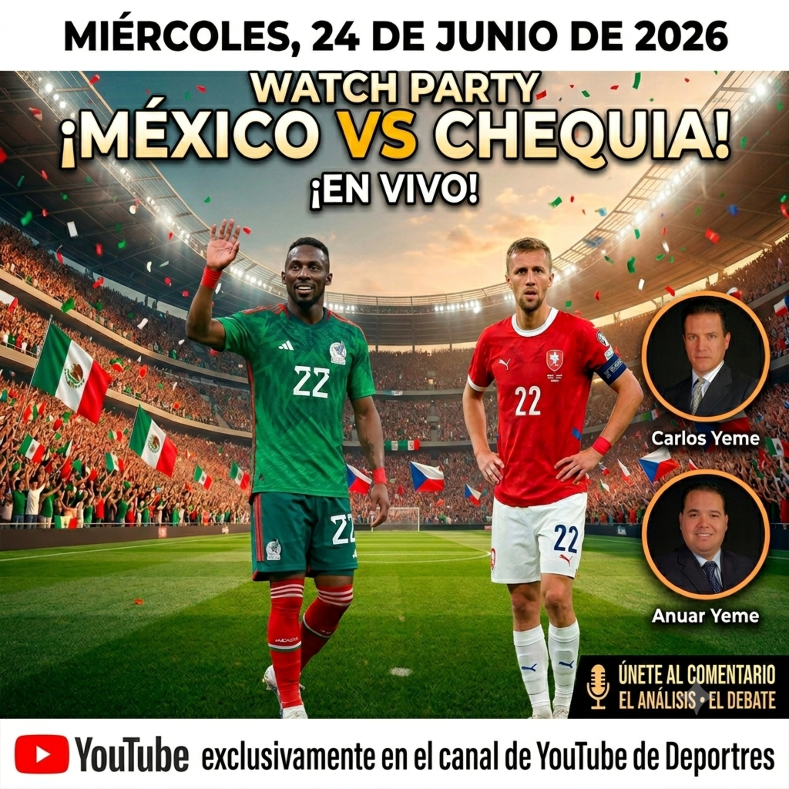 🇲🇽 ¡MÉXICO VS CHEQUIA EN VIVO! ⚽ Reacción y Análisis en Directo 🔴 episode artwork