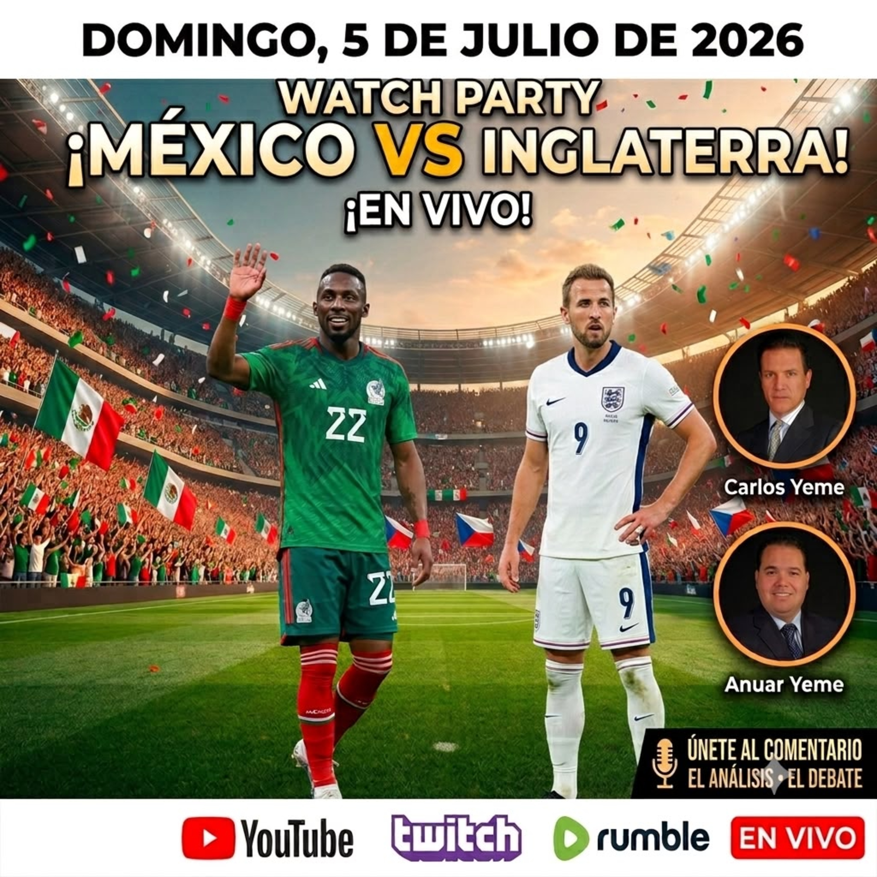 Watch party: Mexico vs Inglaterra. episode artwork
