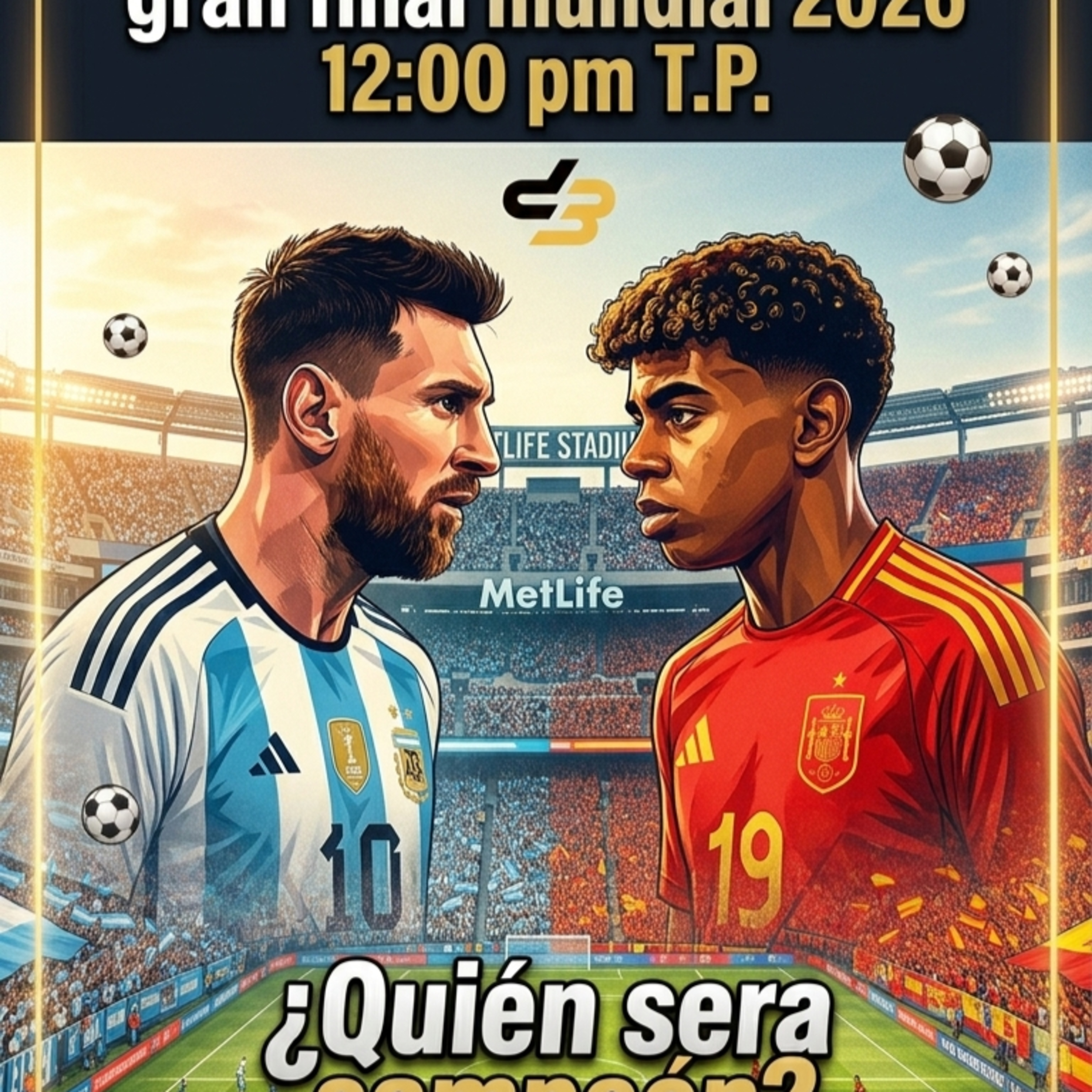 Watch party: Gran final copa del mundo 2026, España vs Argentina.