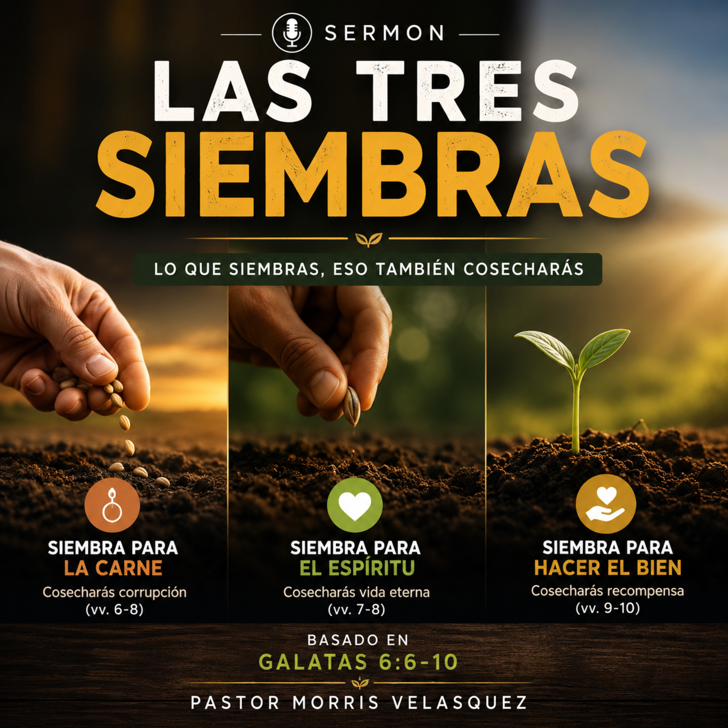 Las tres siembras Galatas 6:6-10 episode artwork