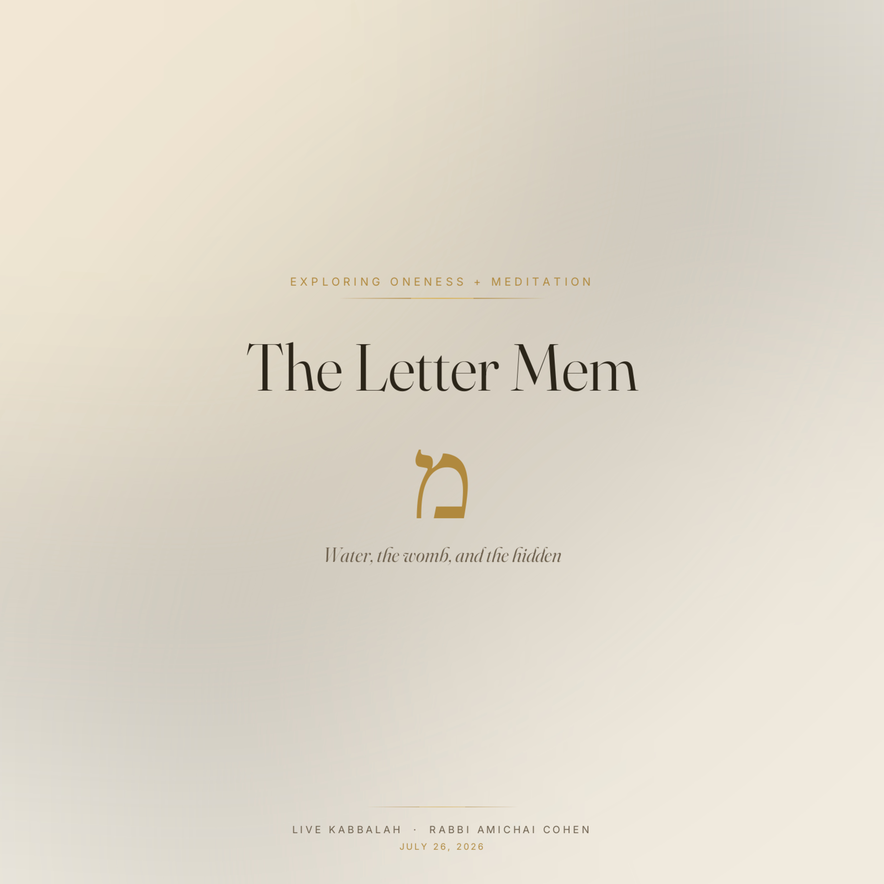 The Letter Mem: Water, the Womb, and the Hidden episode artwork