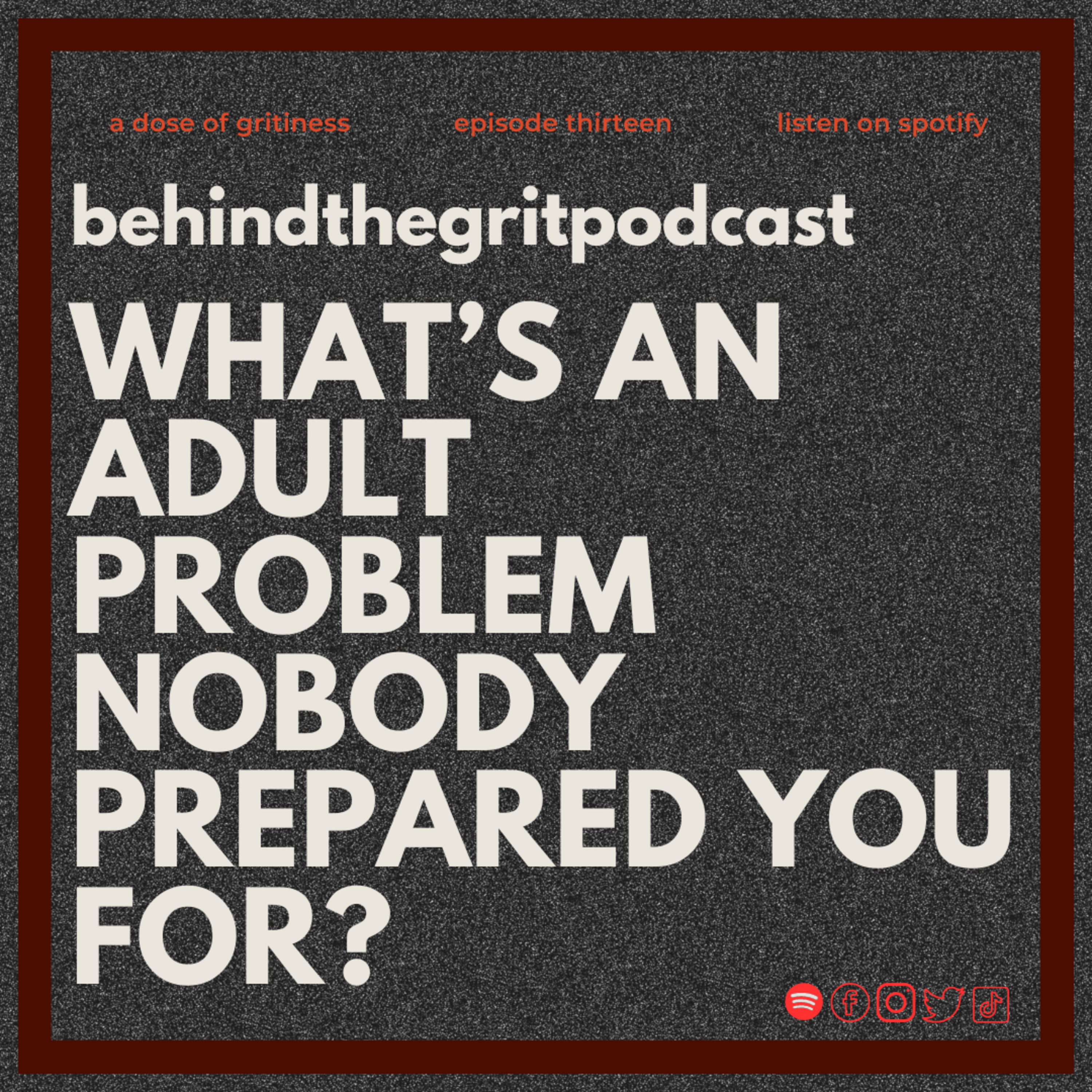 WHAT'S AN ADULT PROBLEM NOBODY PREPARED YOU FOR? S2—13 episode artwork