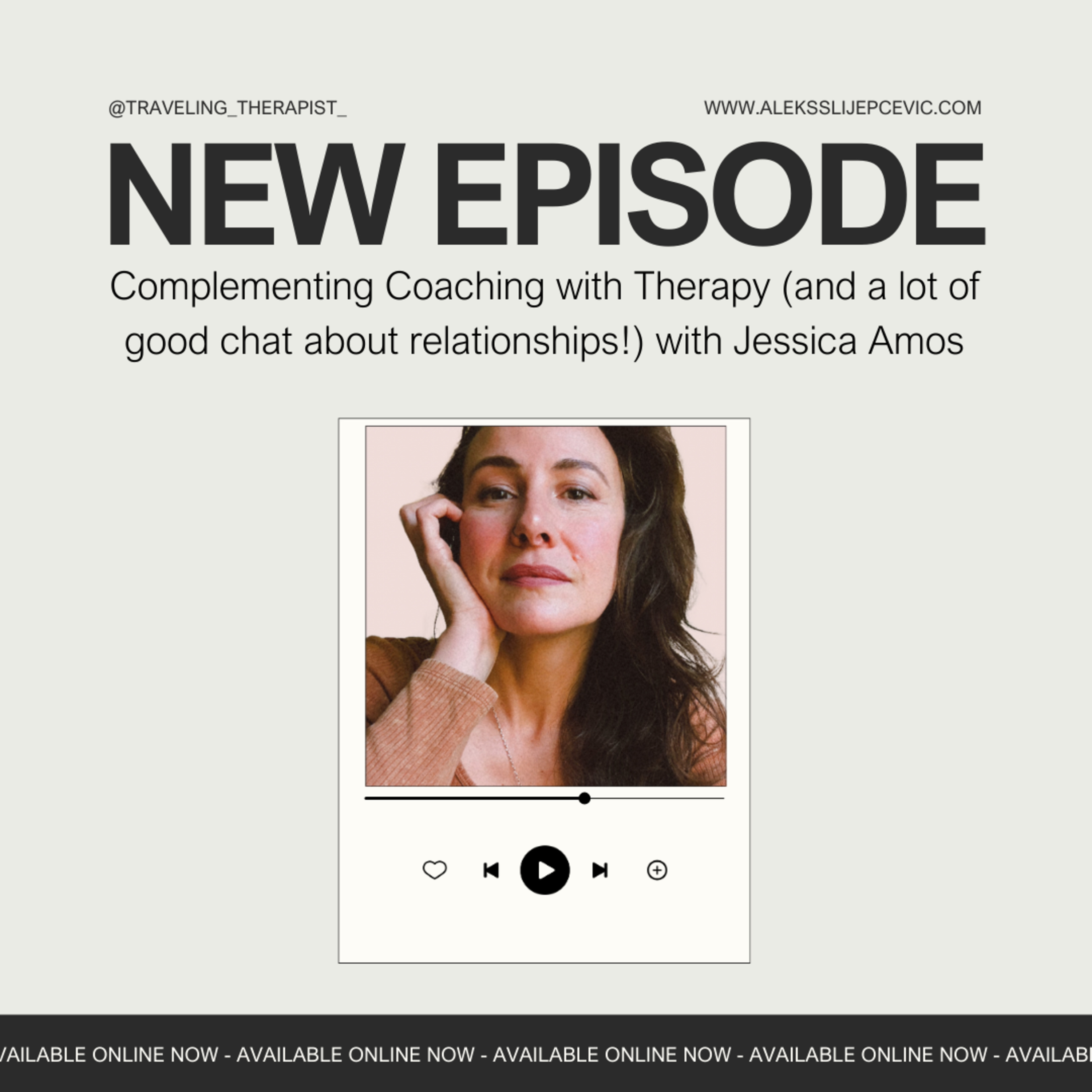 Complementing Coaching with Therapy (and a lot of good chat about relationships!) with Jessica Amos episode artwork
