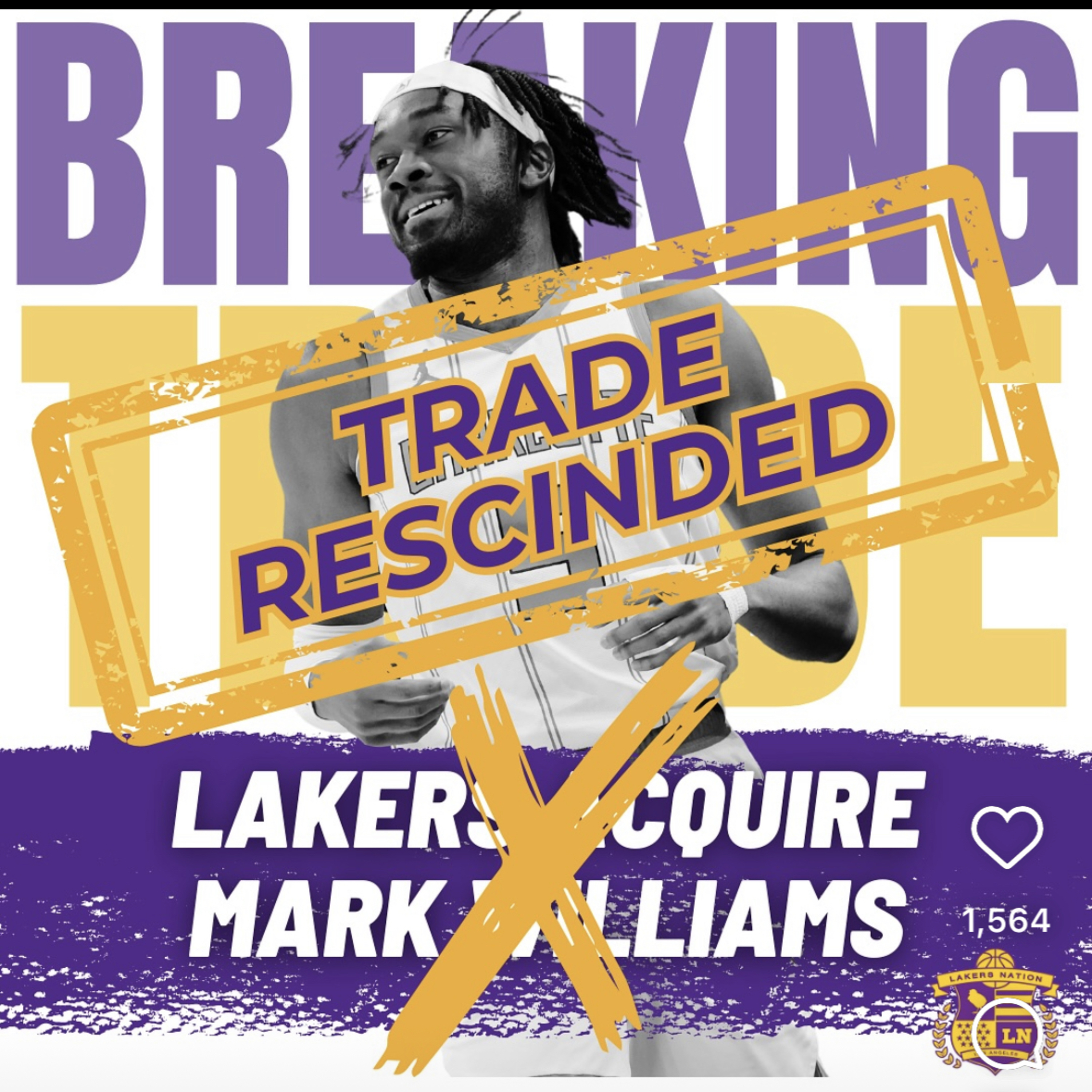 Mark Williams Trade Cancelled: Who Can Lakers Sign Now?!  episode artwork
