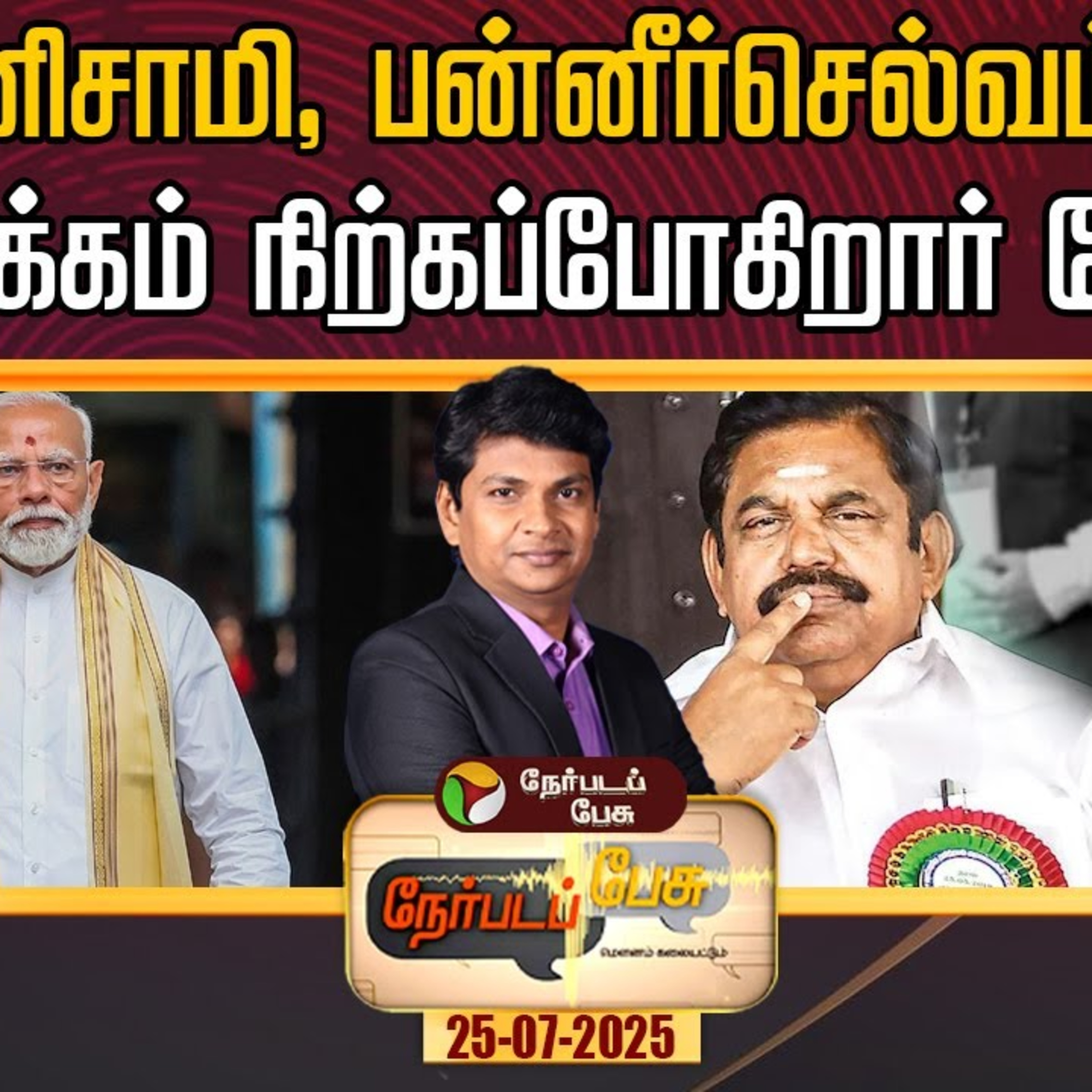 Nerpadapesu : பழனிசாமி, பன்னீர்செல்வம்... யார் பக்கம் நிற்கப்போகிறார் மோடி? episode artwork