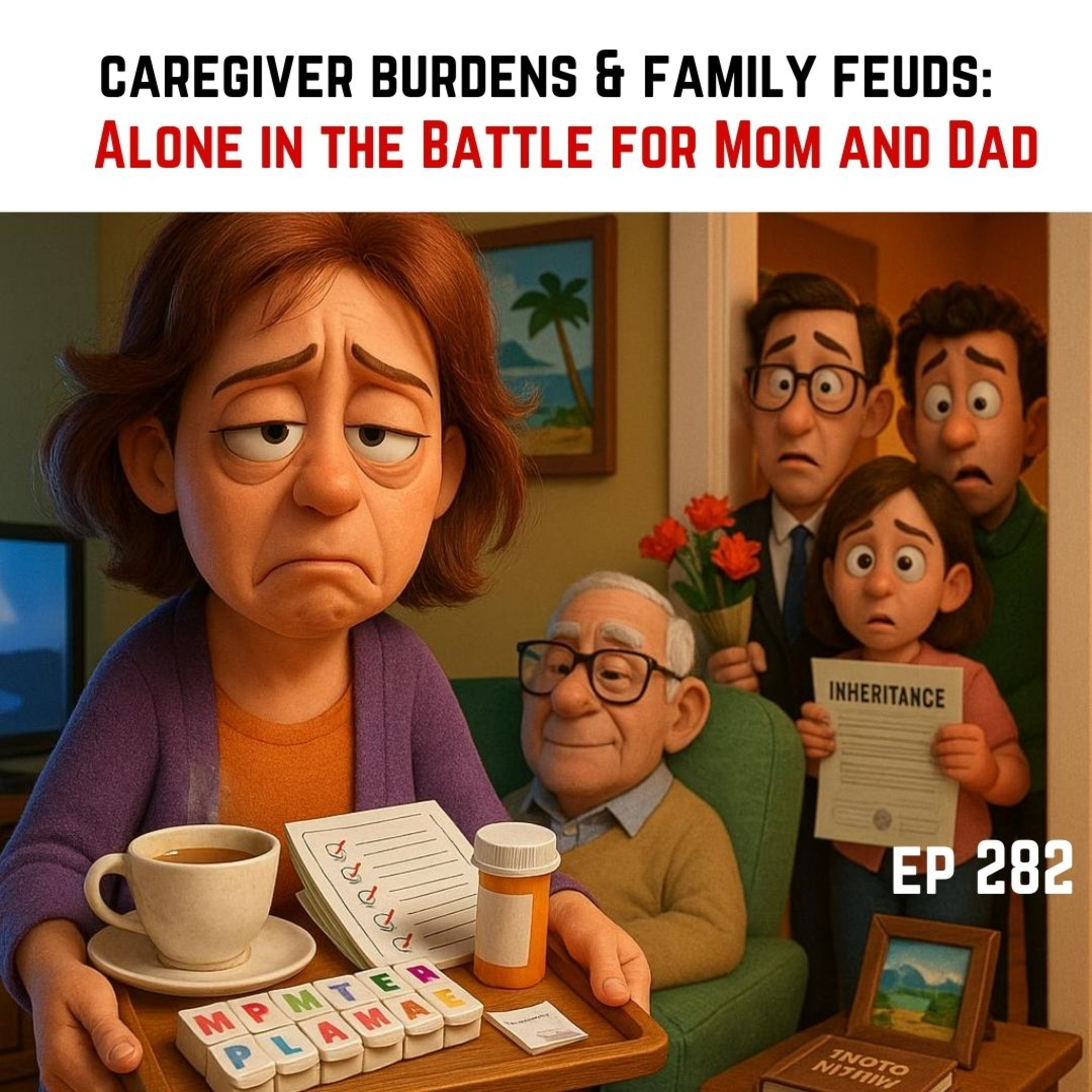 CAREGIVER BURDENS & FAMILY FEUDS — How to Cope When You’re the Only Caregiver | 🎙️ Episode 282 episode artwork
