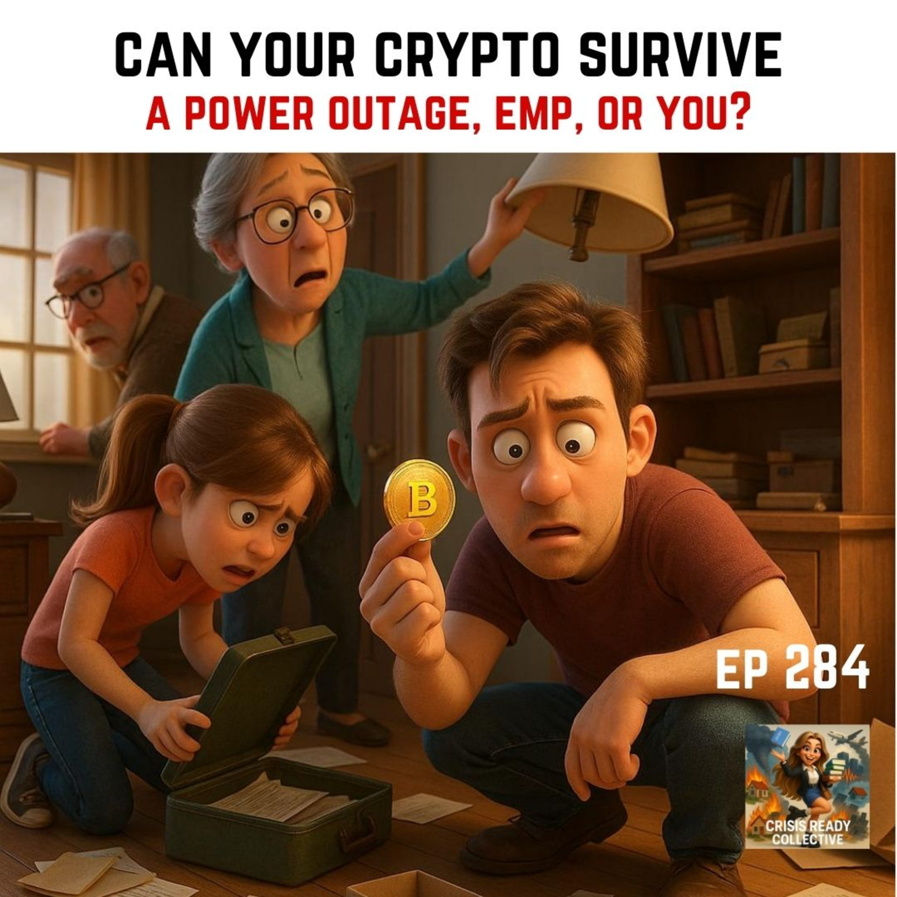 CAN YOUR CRYPTO SURVIVE A POWER OUTAGE, EMP OR YOU?? | EP 284 episode artwork