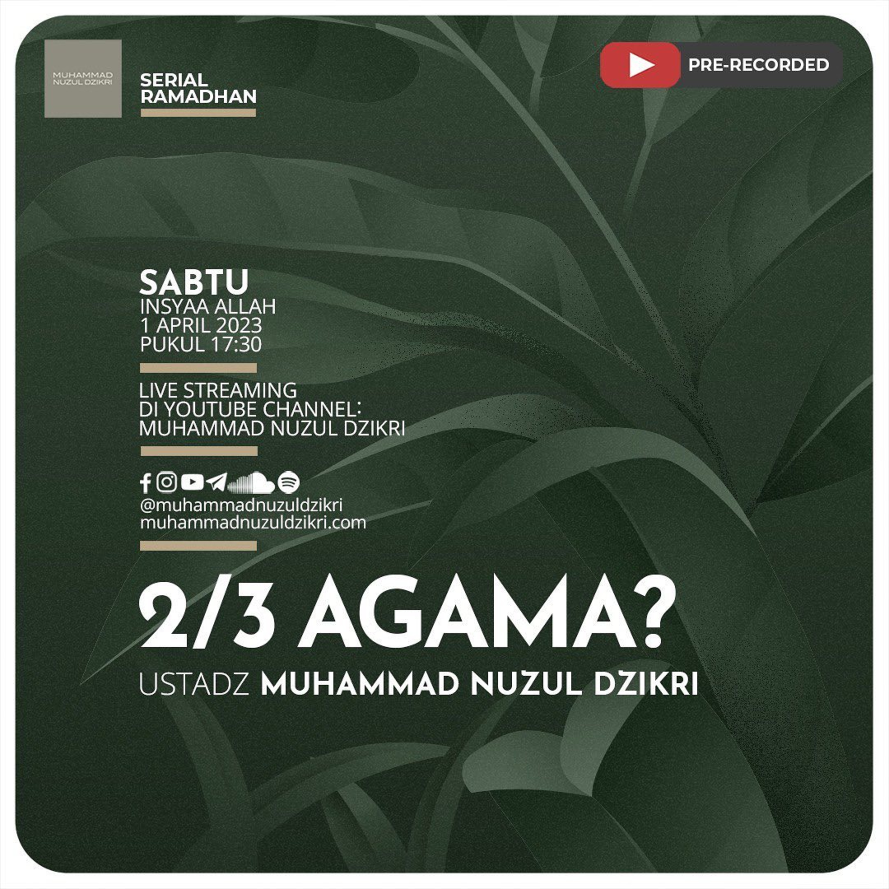 10. 2/3 AGAMA? | Serial Ramadhan