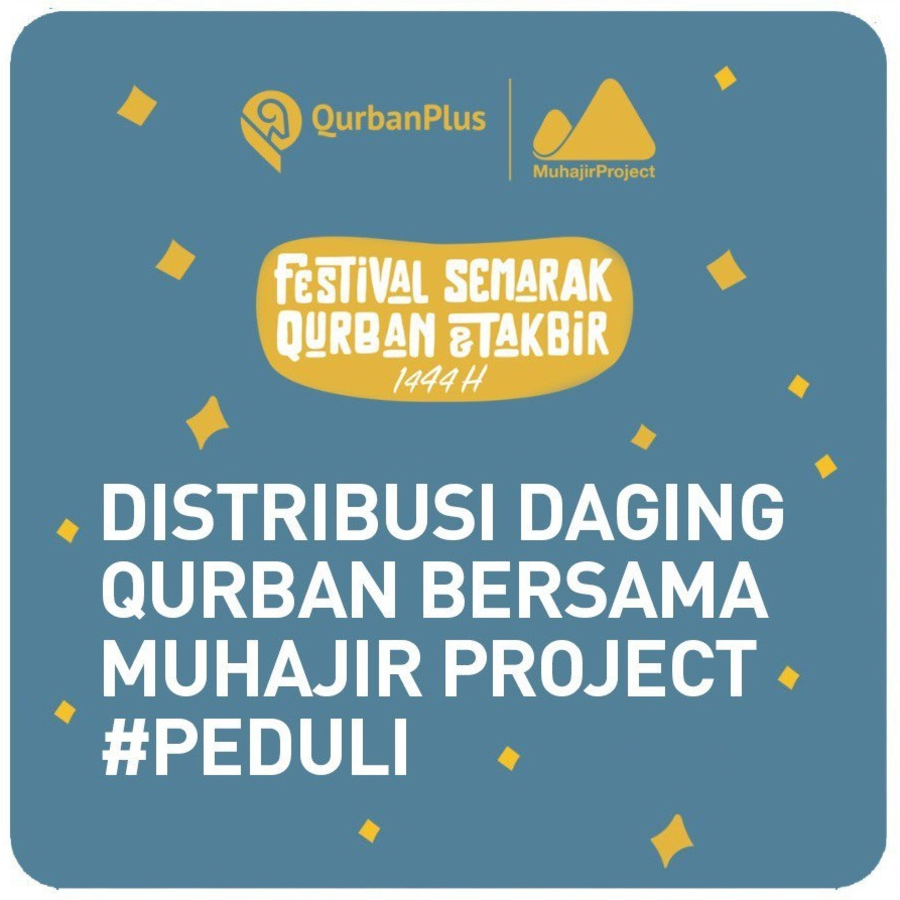 DISTRIBUSI DAGING QURBAN BERSAMA MUHAJIR PROJECT #PEDULI