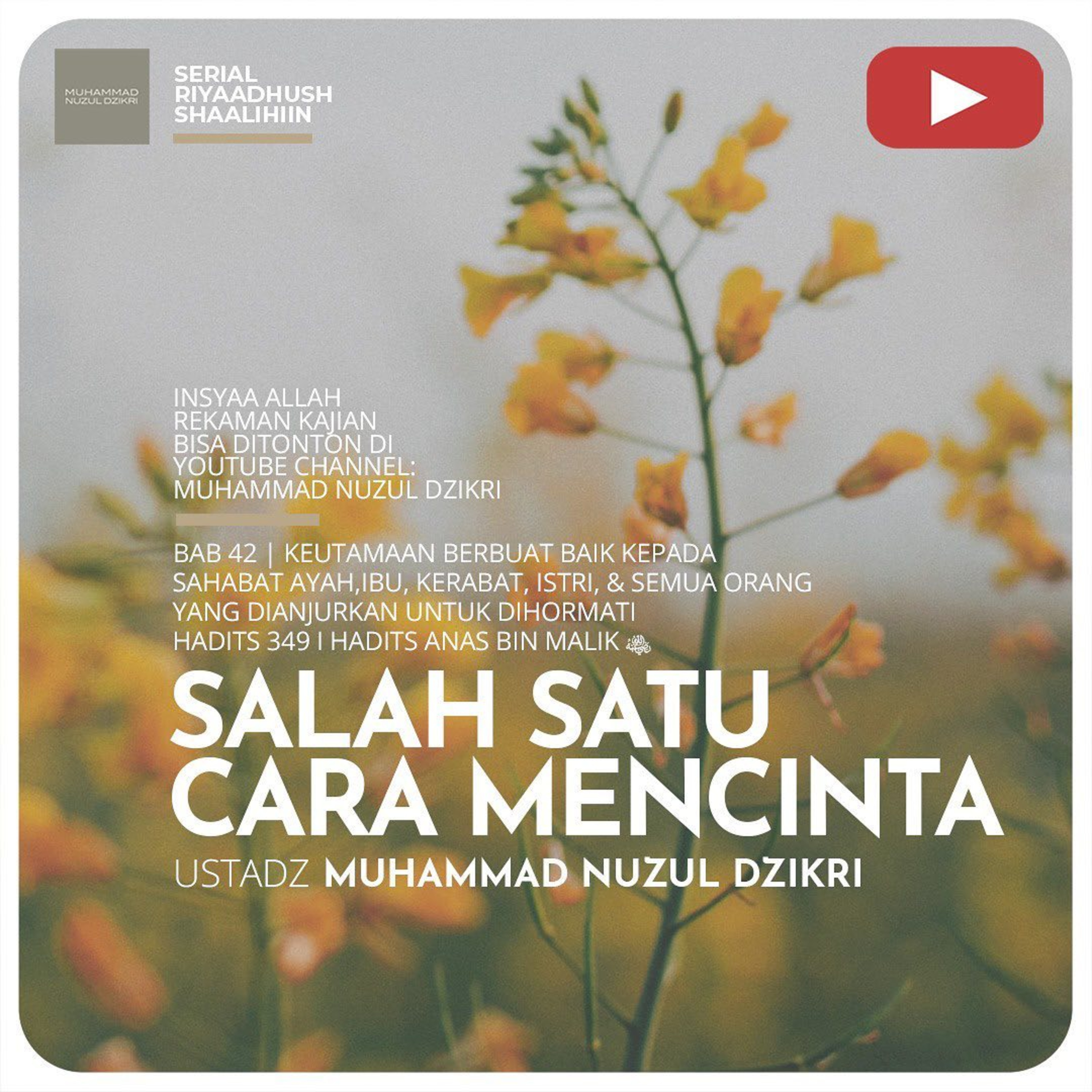 Riyaadhush Shaalihiin 1163. "SALAH SATU CARA MENCINTA"