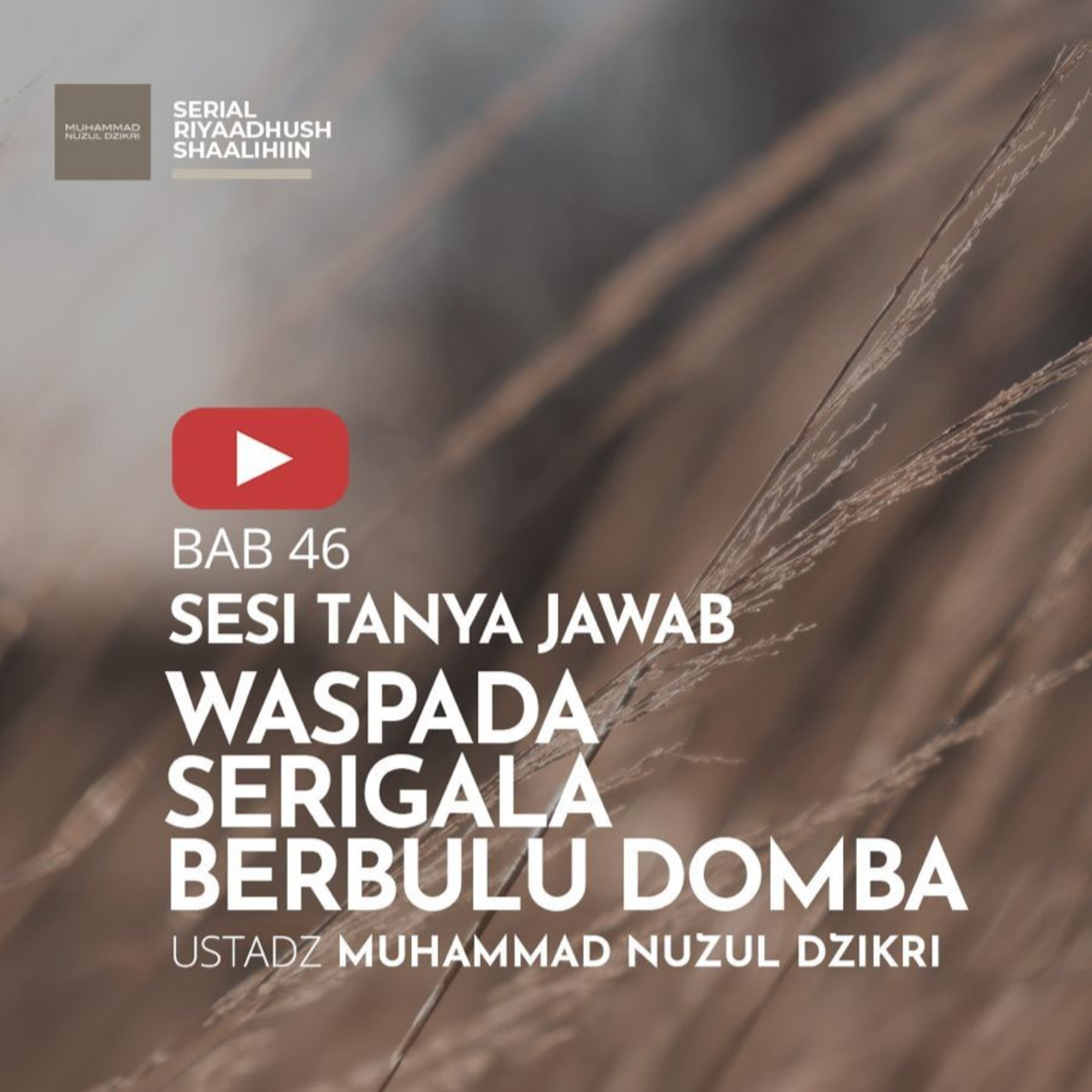 Riyaadhush Shaalihiin 1505. "WASPADA SERIGALA BERBULU DOMBA"