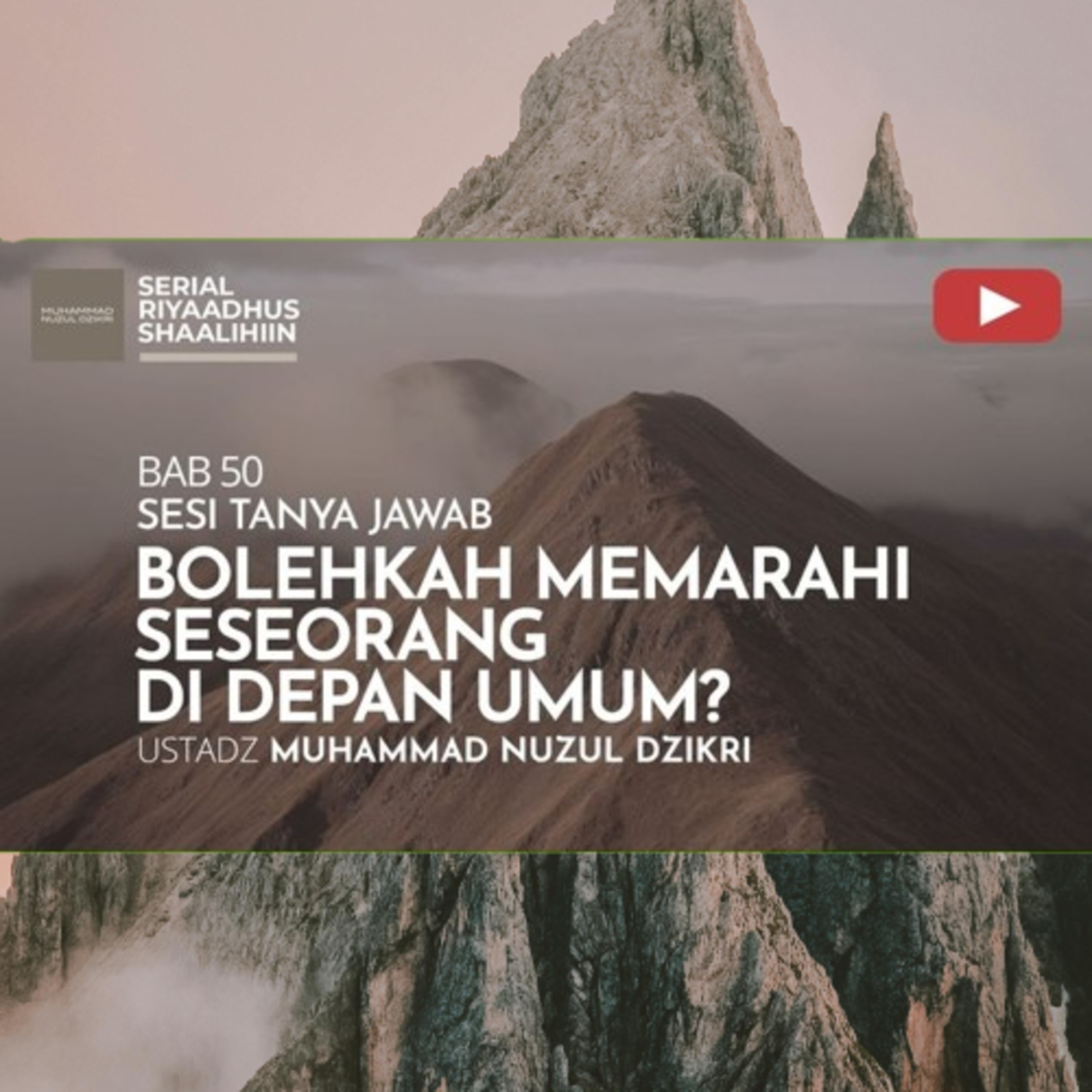 Riyaadhush Shaalihiin 1979. "BOLEHKAH MEMARAHI SESEORANG DI DEPAN UMUM?"