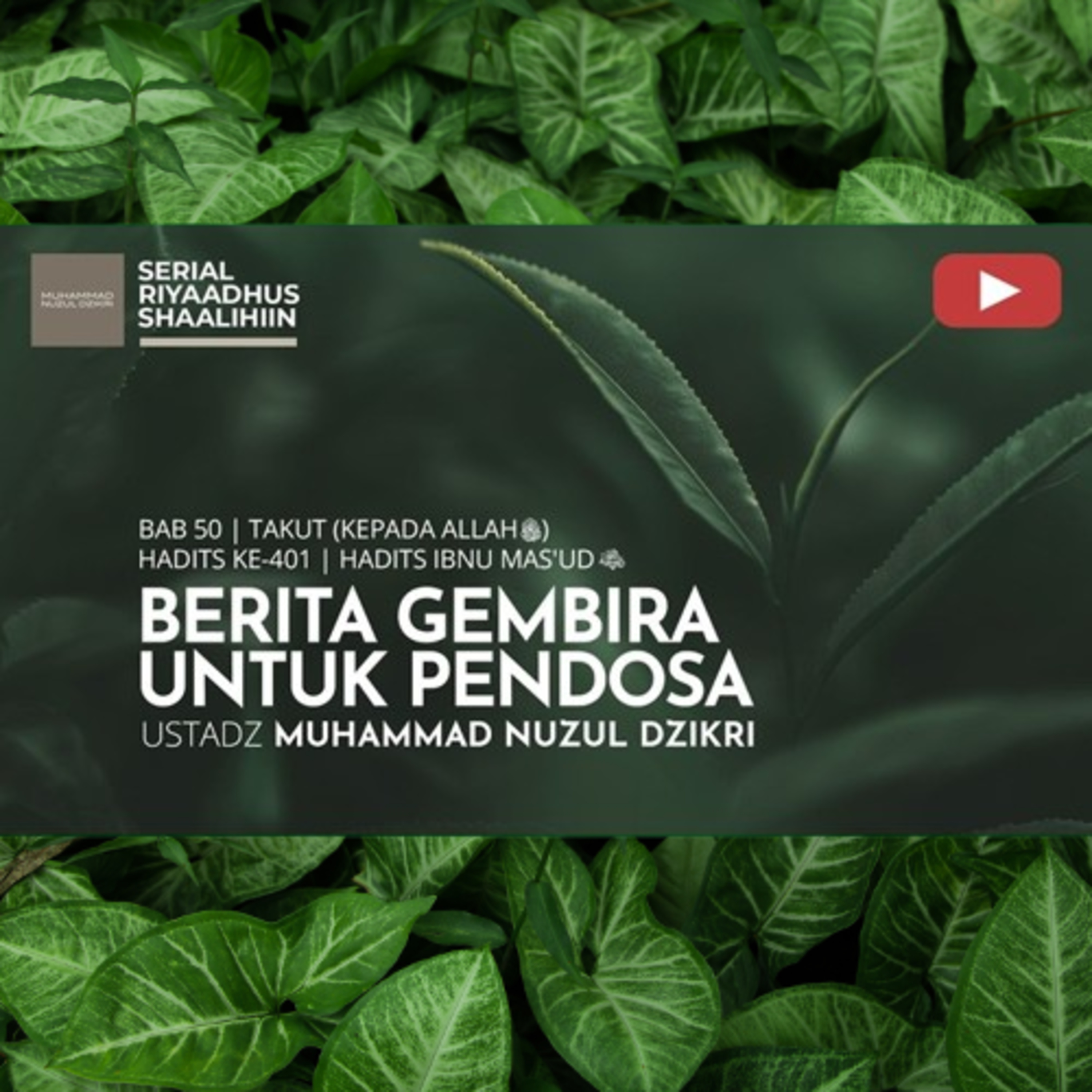 Riyaadhush Shaalihiin 2037. "BERITA GEMBIRA UNTUK PENDOSA"