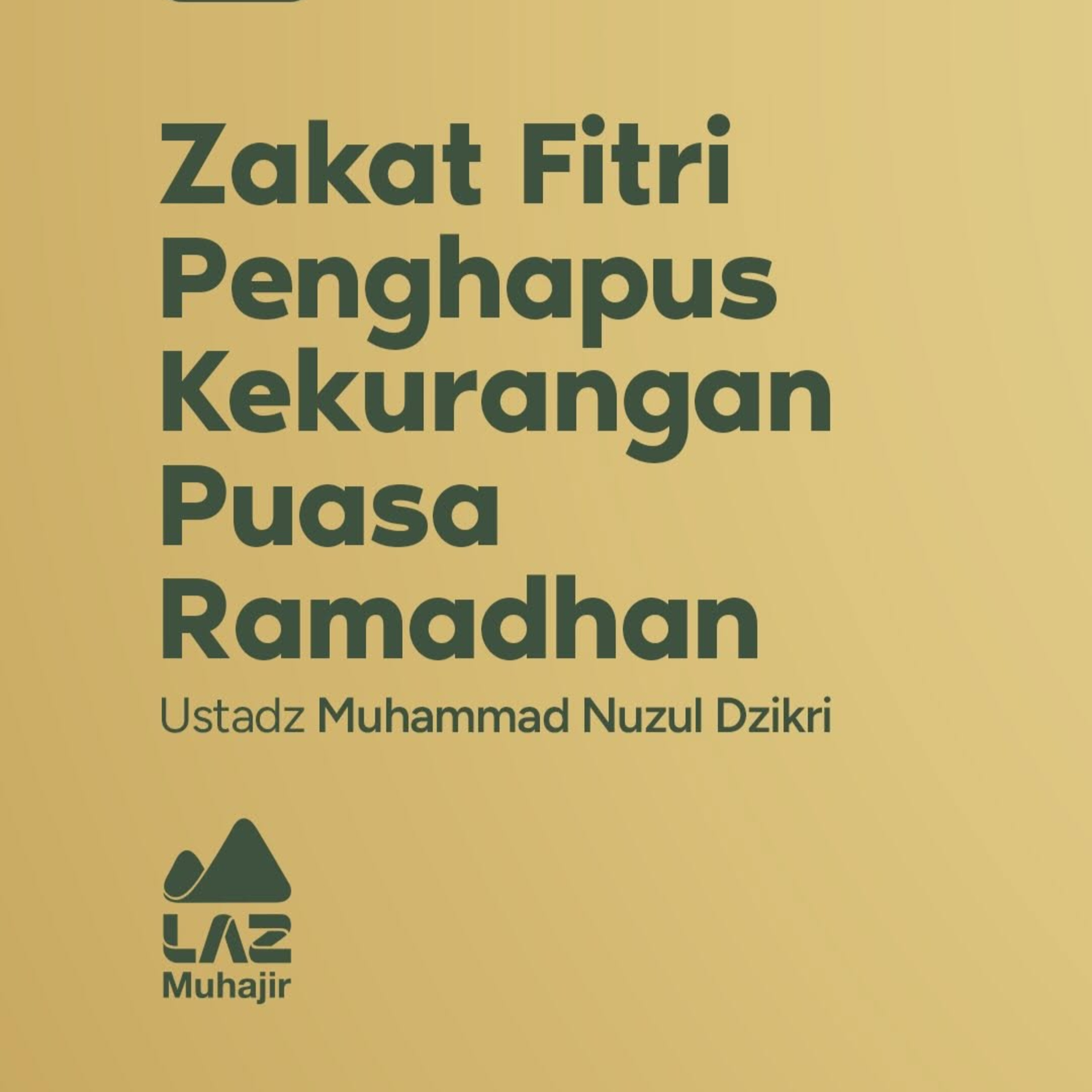 Zakat Fitri Penghapus Kekurangan Puasa Ramadhan