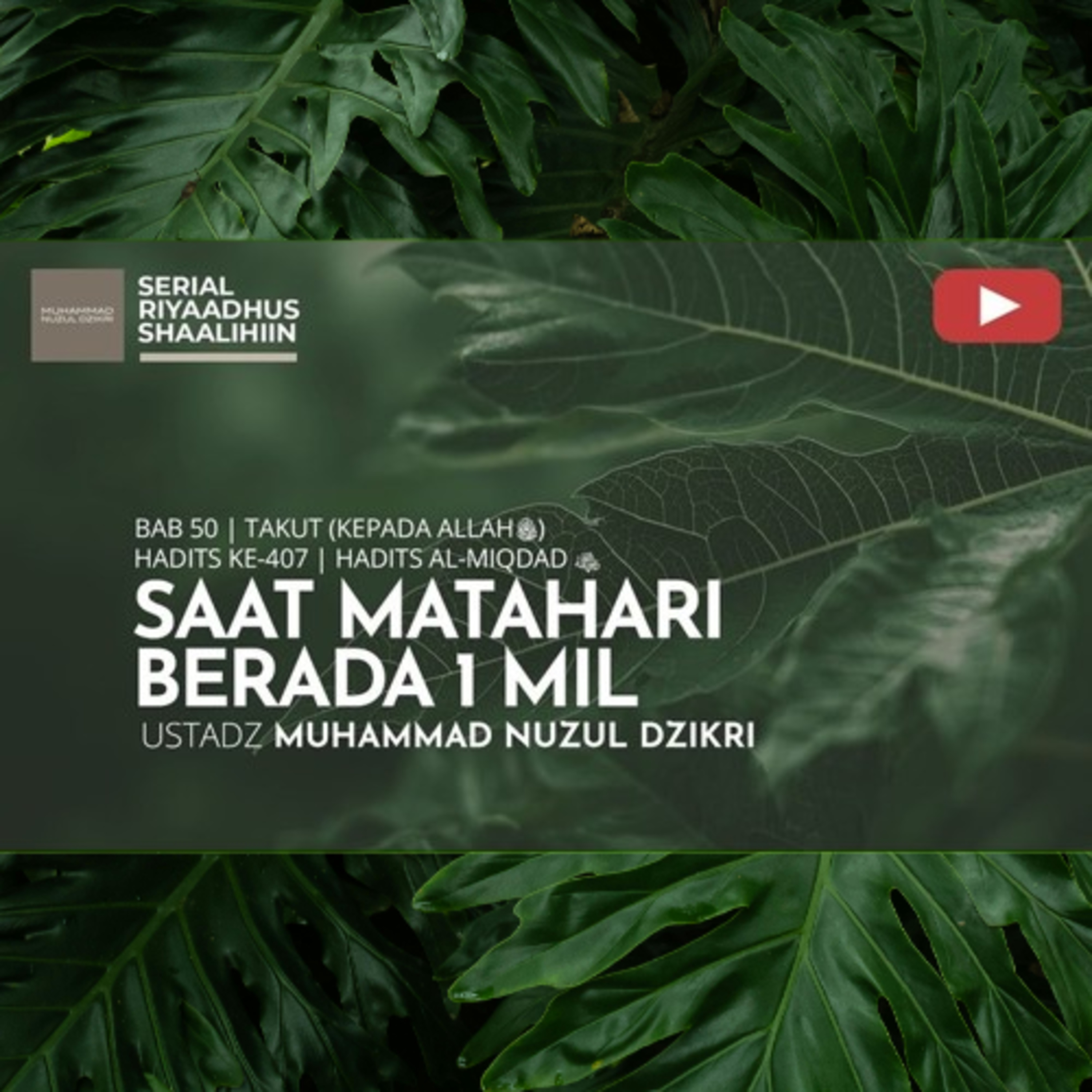 Riyaadhush Shaalihiin 2057. "SAAT MATAHARI BERADA 1 MIL"