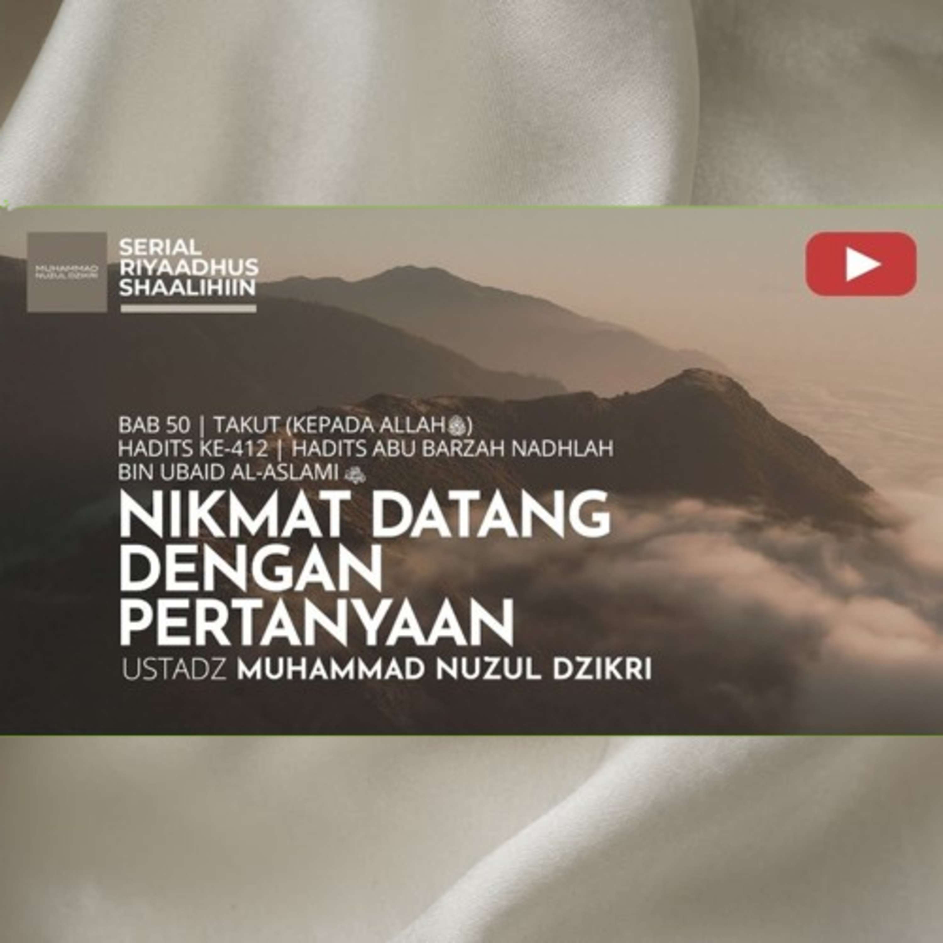 Riyaadhush Shaalihiin 2070. "NIKMAT DATANG DENGAN PERTANYAAN"