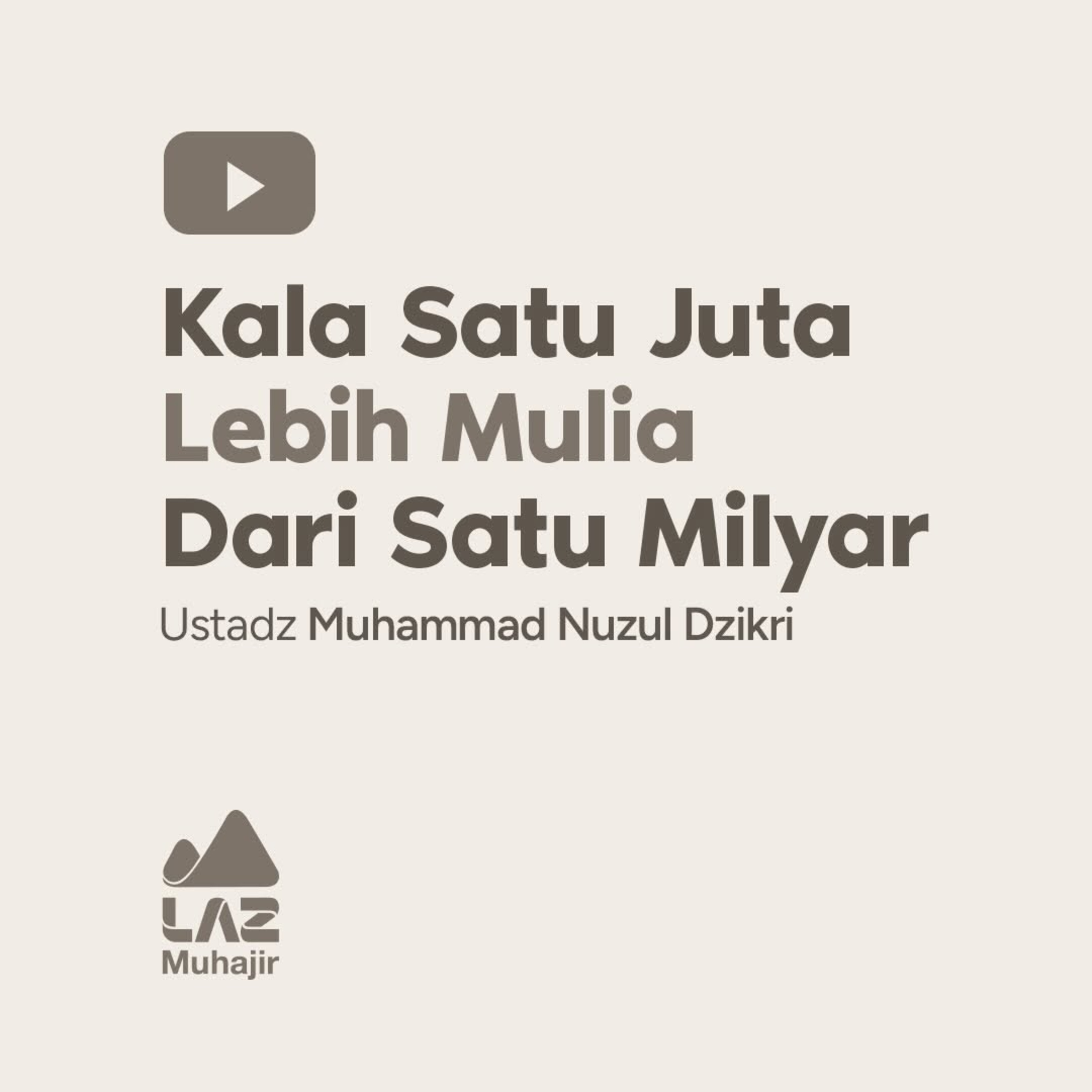 Kala Satu Juta Lebih Mulia Dari Satu Milyar