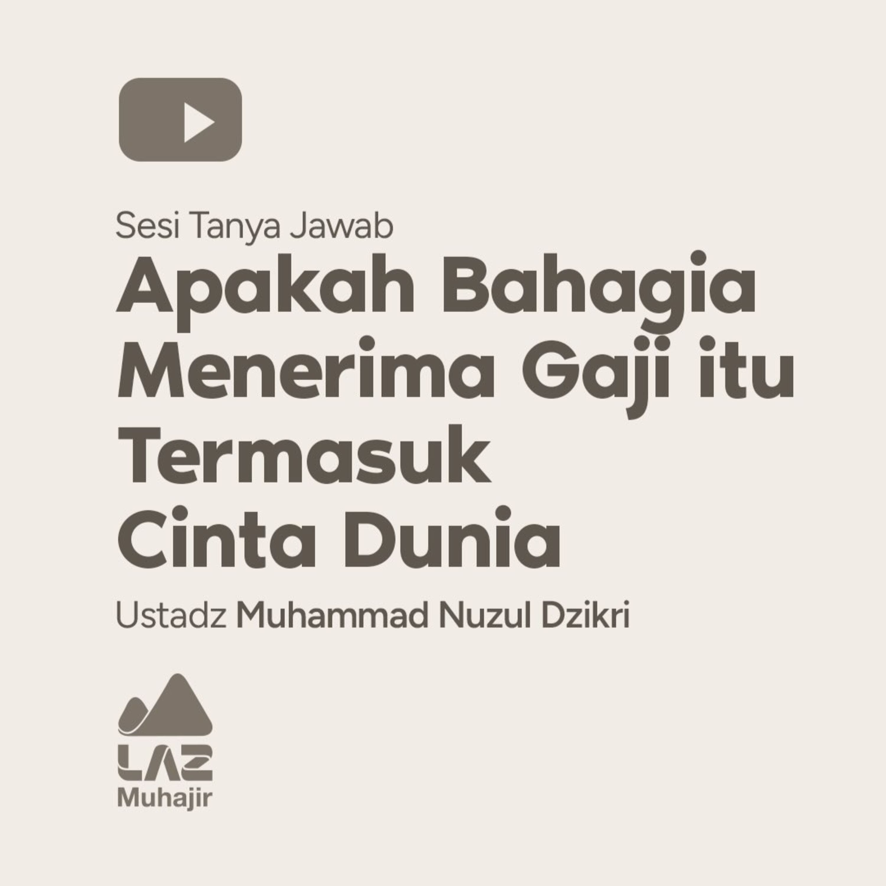 Apakah Bahagia Menerima Gaji itu Termasuk Cinta Dunia