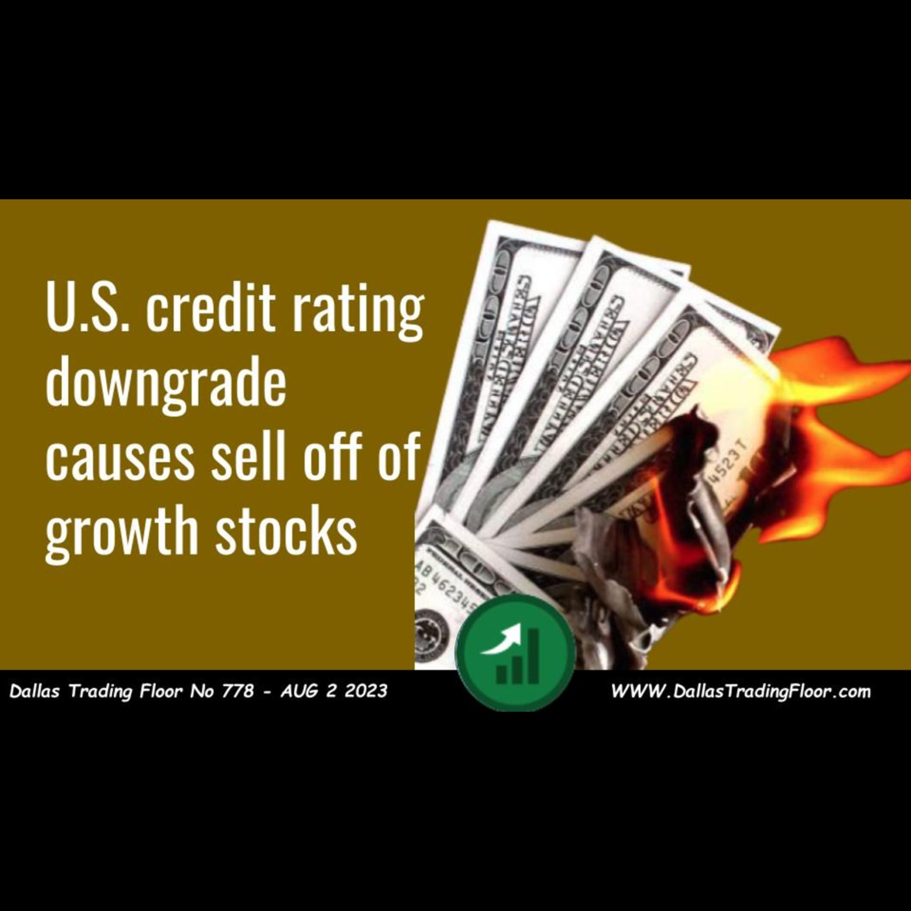 U.S. credit rating downgrade causes sell off of growth stocks episode artwork
