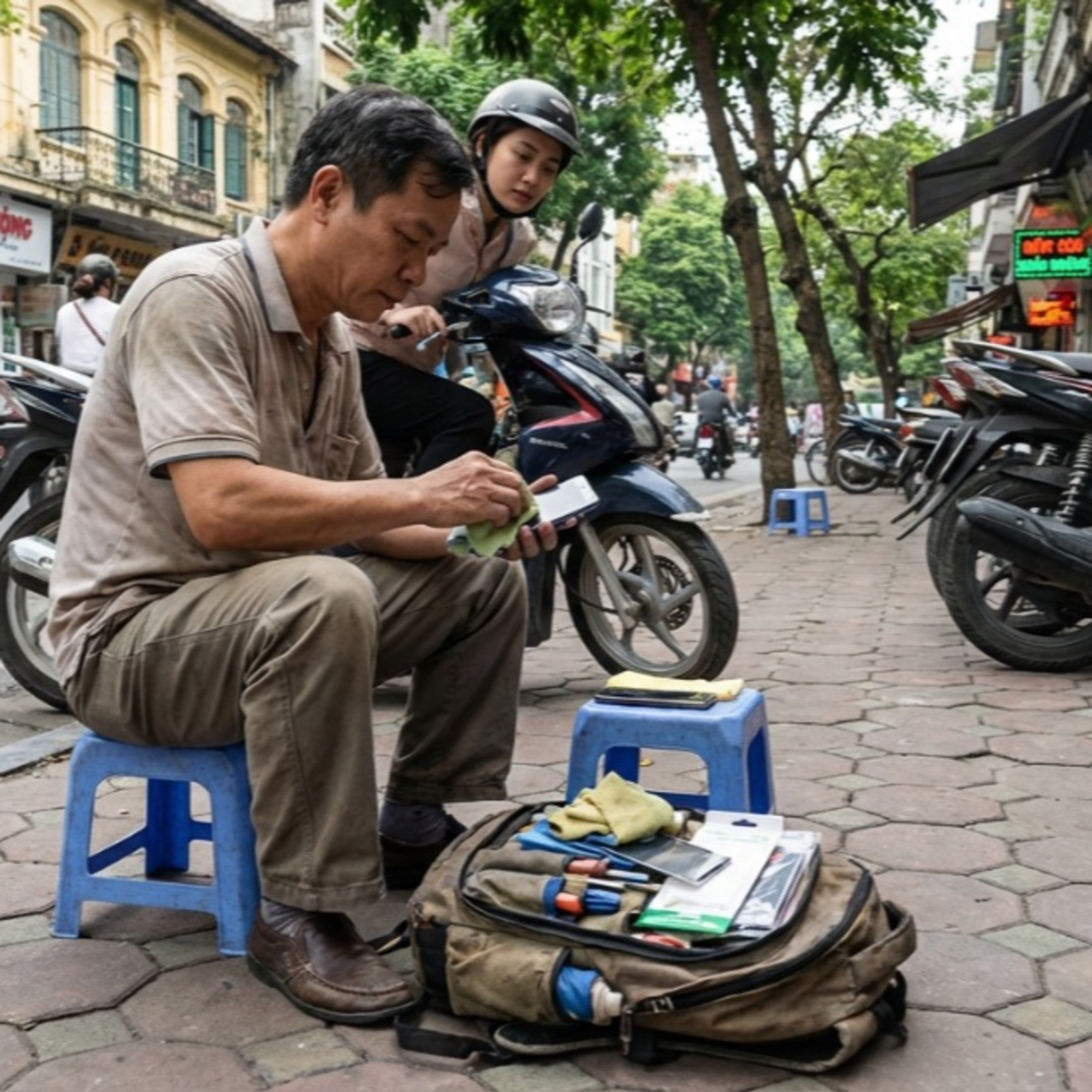 Bộ hành qua phố: Thong dong nghề dán điện thoại dạo episode artwork