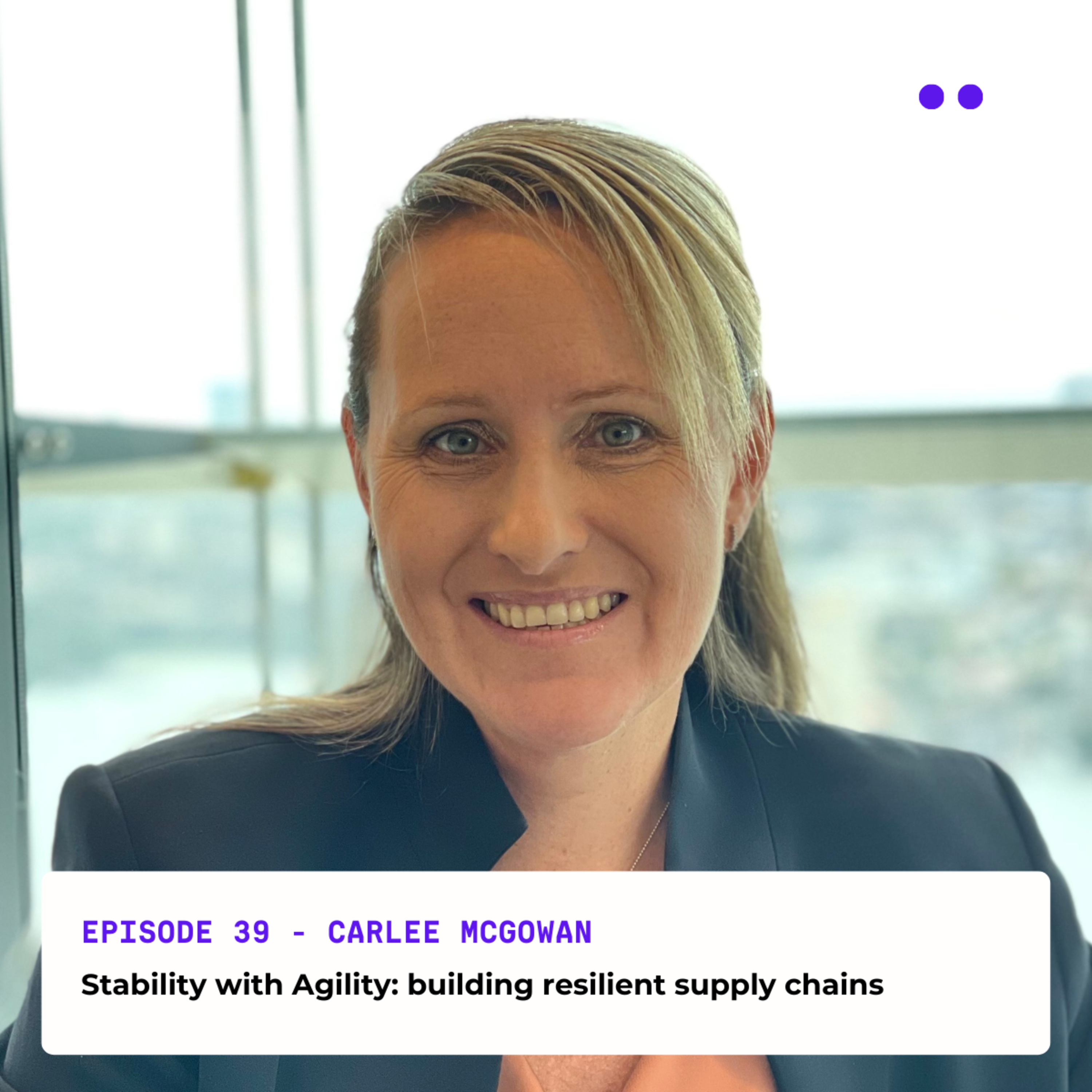 Stability with Agility: building resilient supply chains | Interview with Carlee McGowan episode artwork
