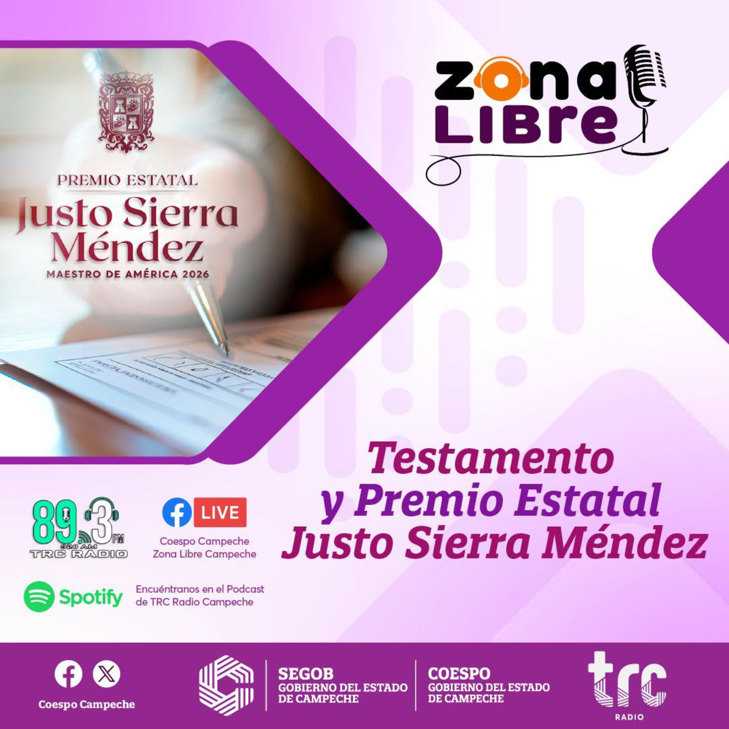Zona Libre - Testamento y Premio Estatal Justo Sierra episode artwork