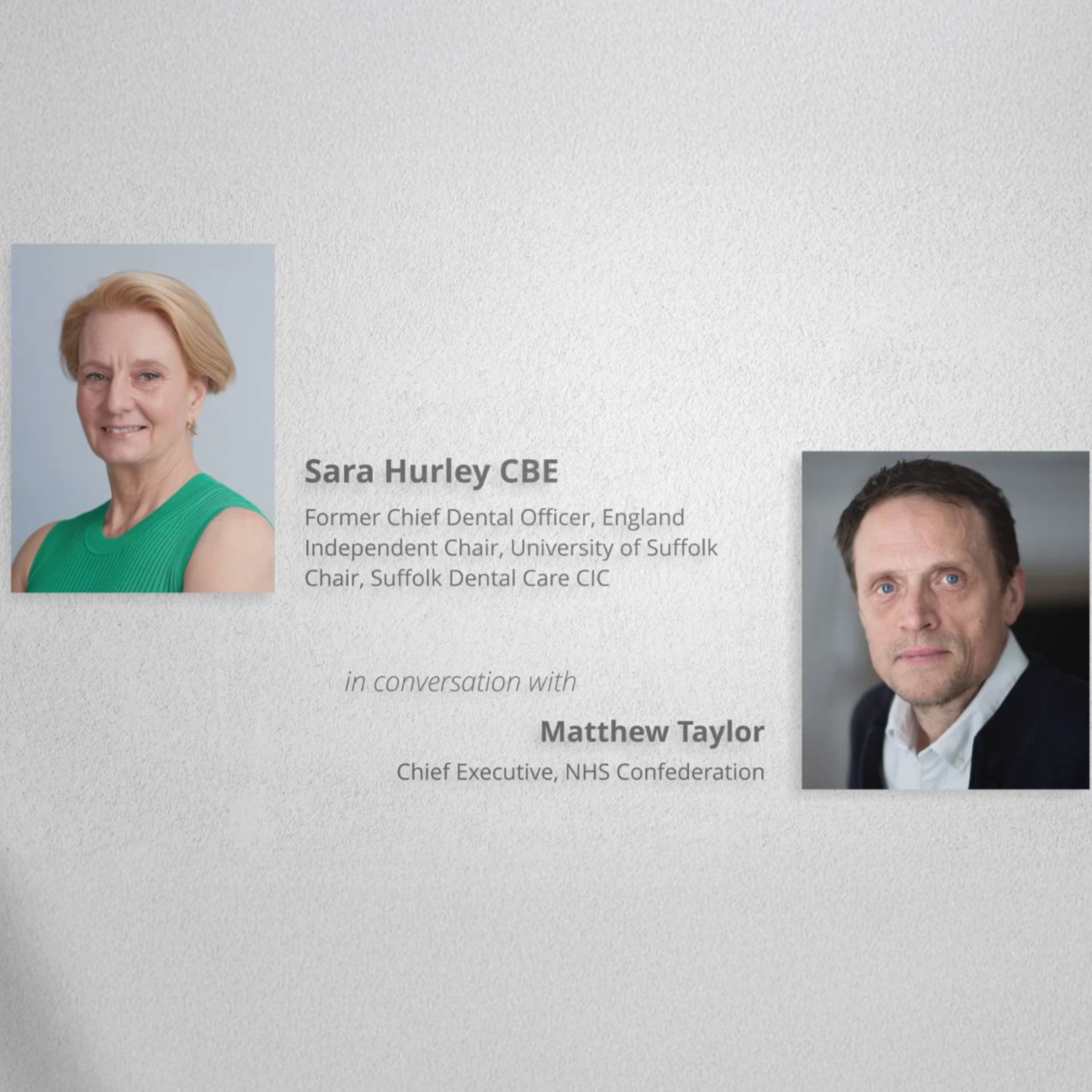 Sara Hurley in conversation with NHS Confederation Chief Executive Matthew Taylor