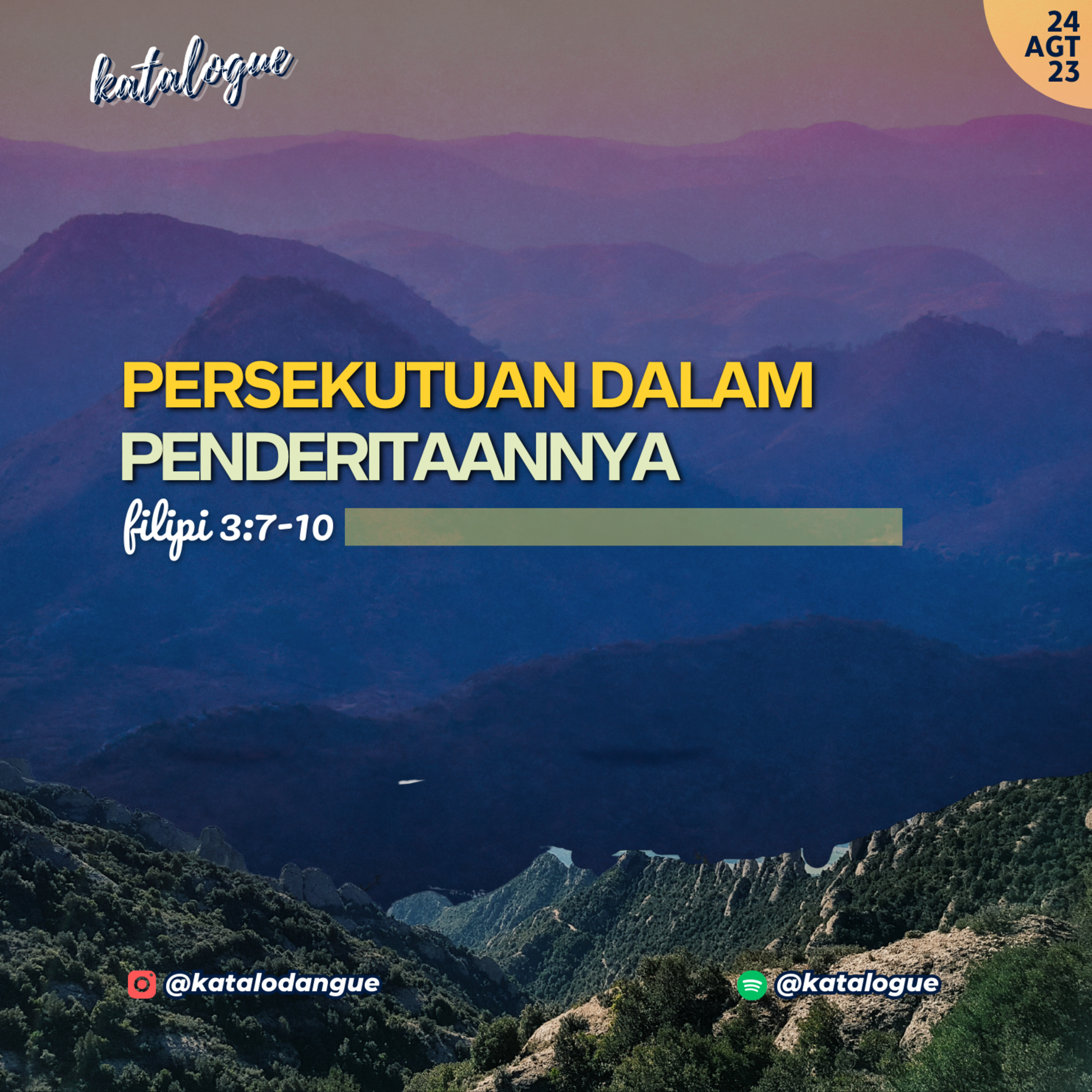 Persekutuan Dalam Penderitaan-Nya episode artwork