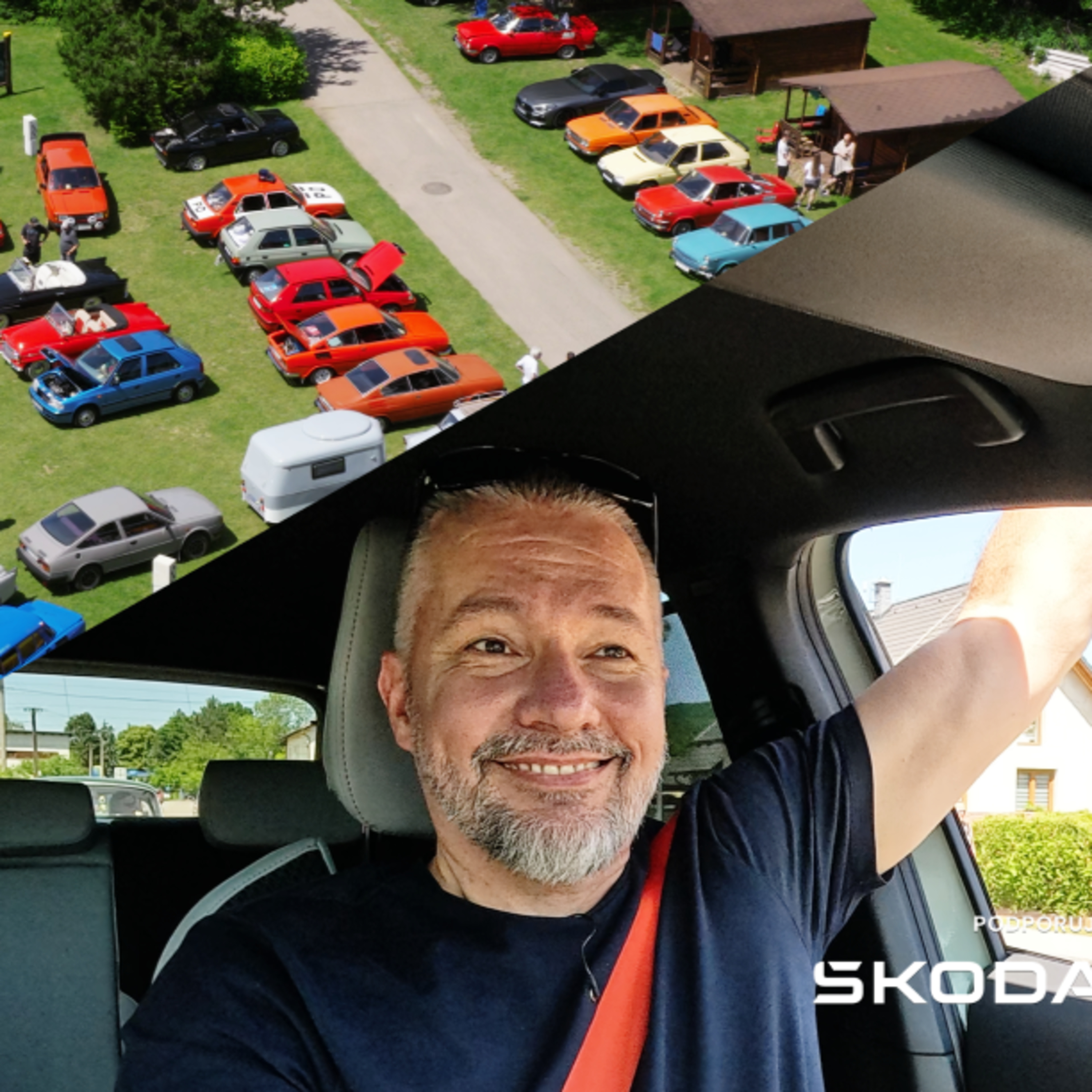 Retro výlet na sraz veteránů: Škodovka byla v každé domácnosti, lidi na to nedají dopustit, říká Hottmar. Jak si Martin užil spanilou jízdu?