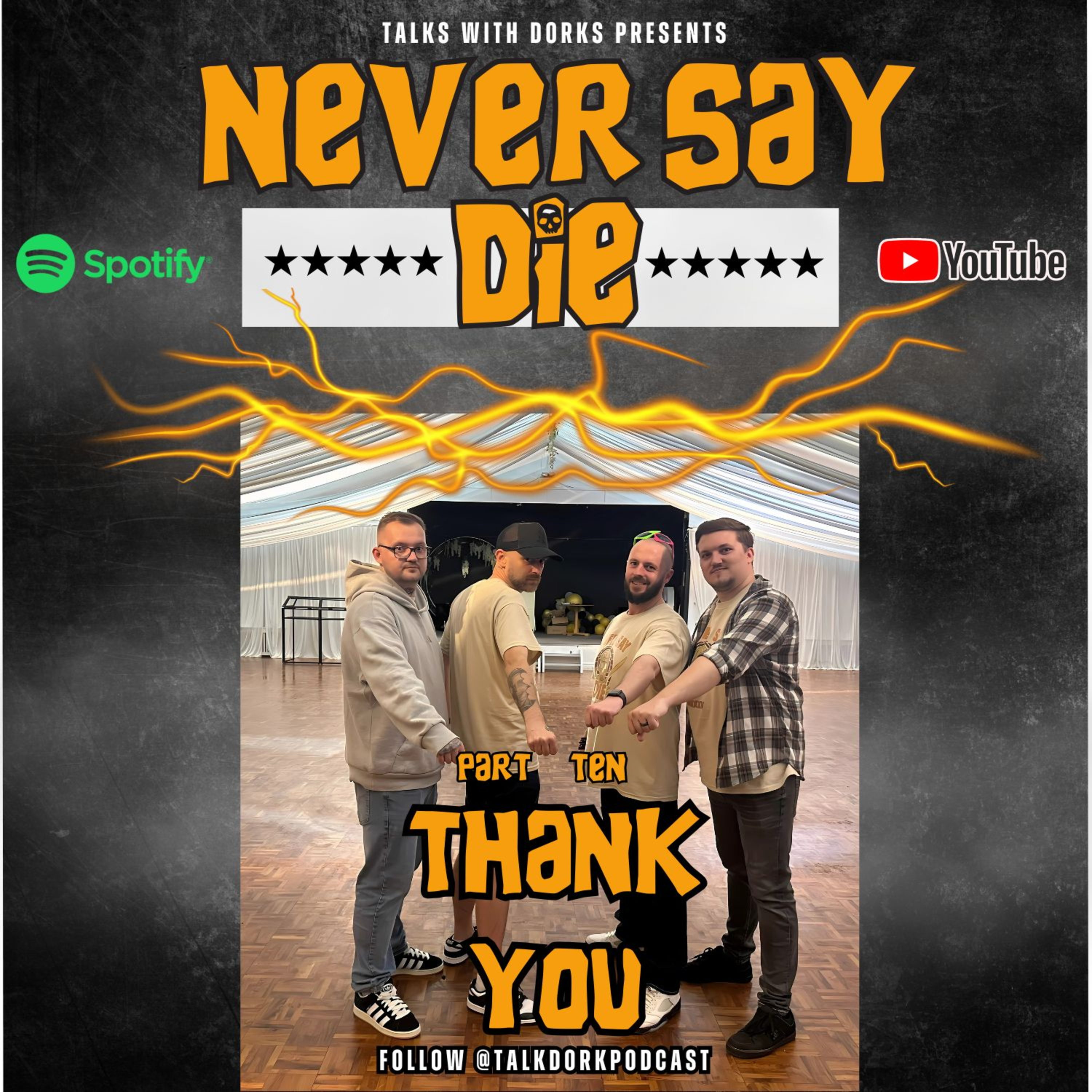 TALKS WITH DORKS PRESENTS NEVER SAY DIE: PART 10 THANK YOU episode artwork