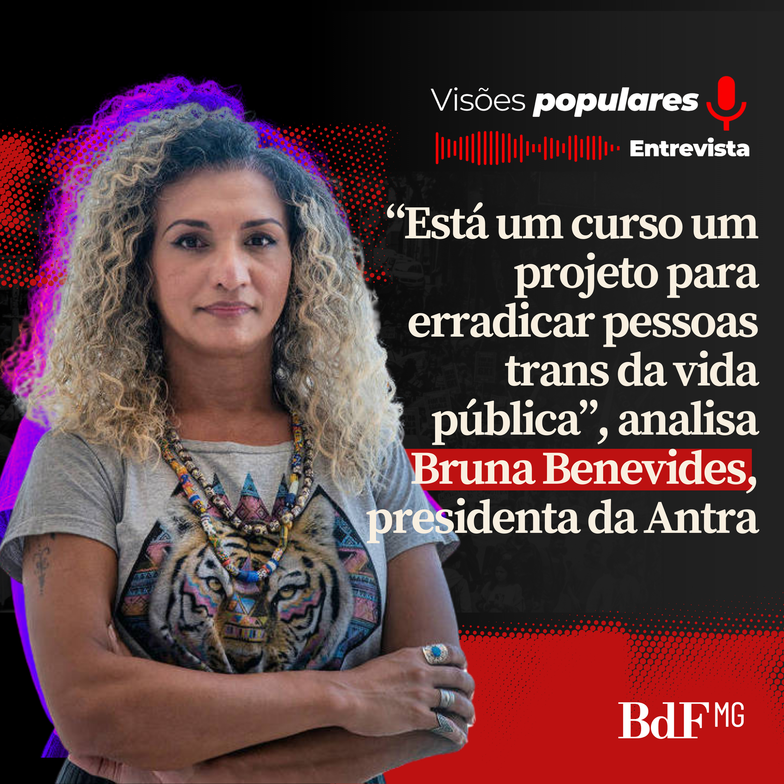 “Está em curso um projeto para erradicar pessoas trans da vida pública”, analisa Bruna Benevides, presidenta da Antra - Visões Populares Entrevista