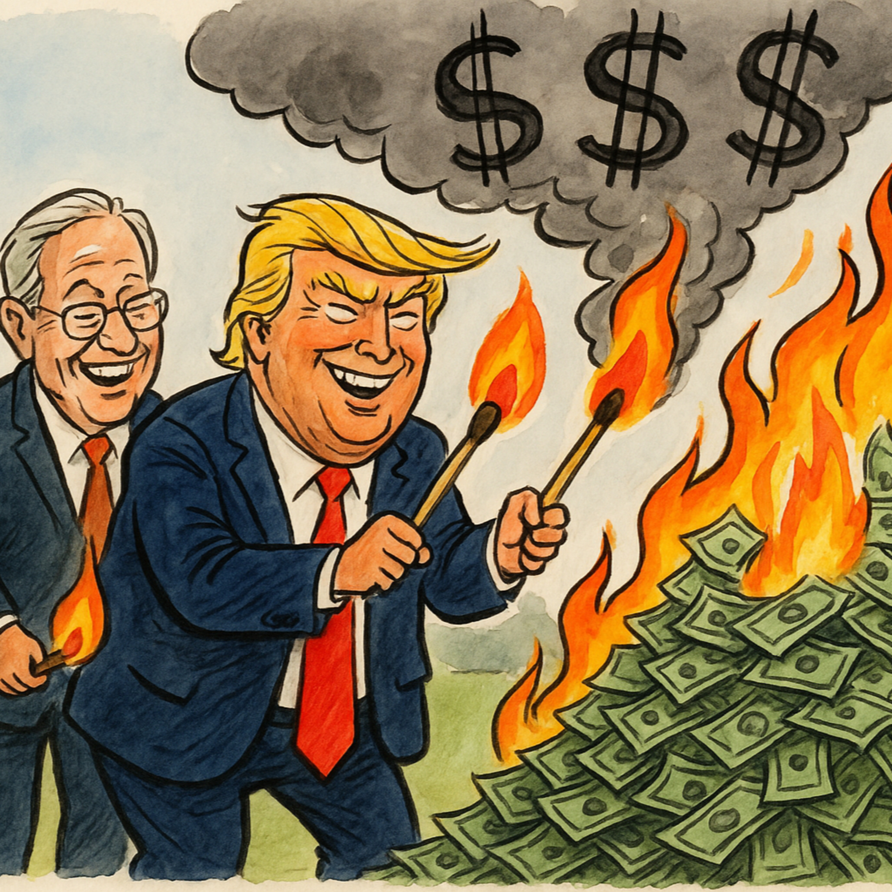 Let's burn piles of cash directly!