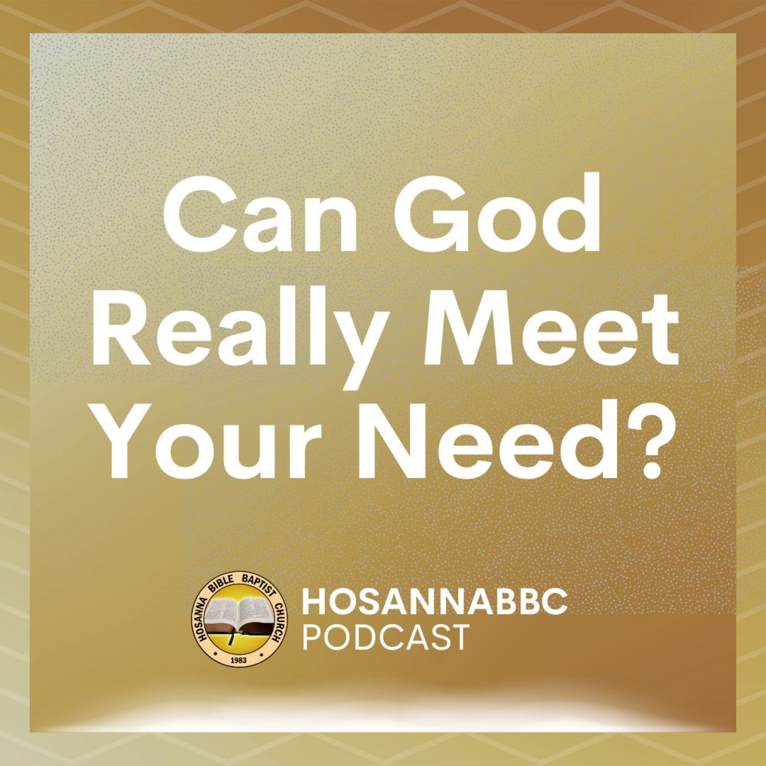 Can God Really Meet Your Need? - Pastor Vher C. Saballa