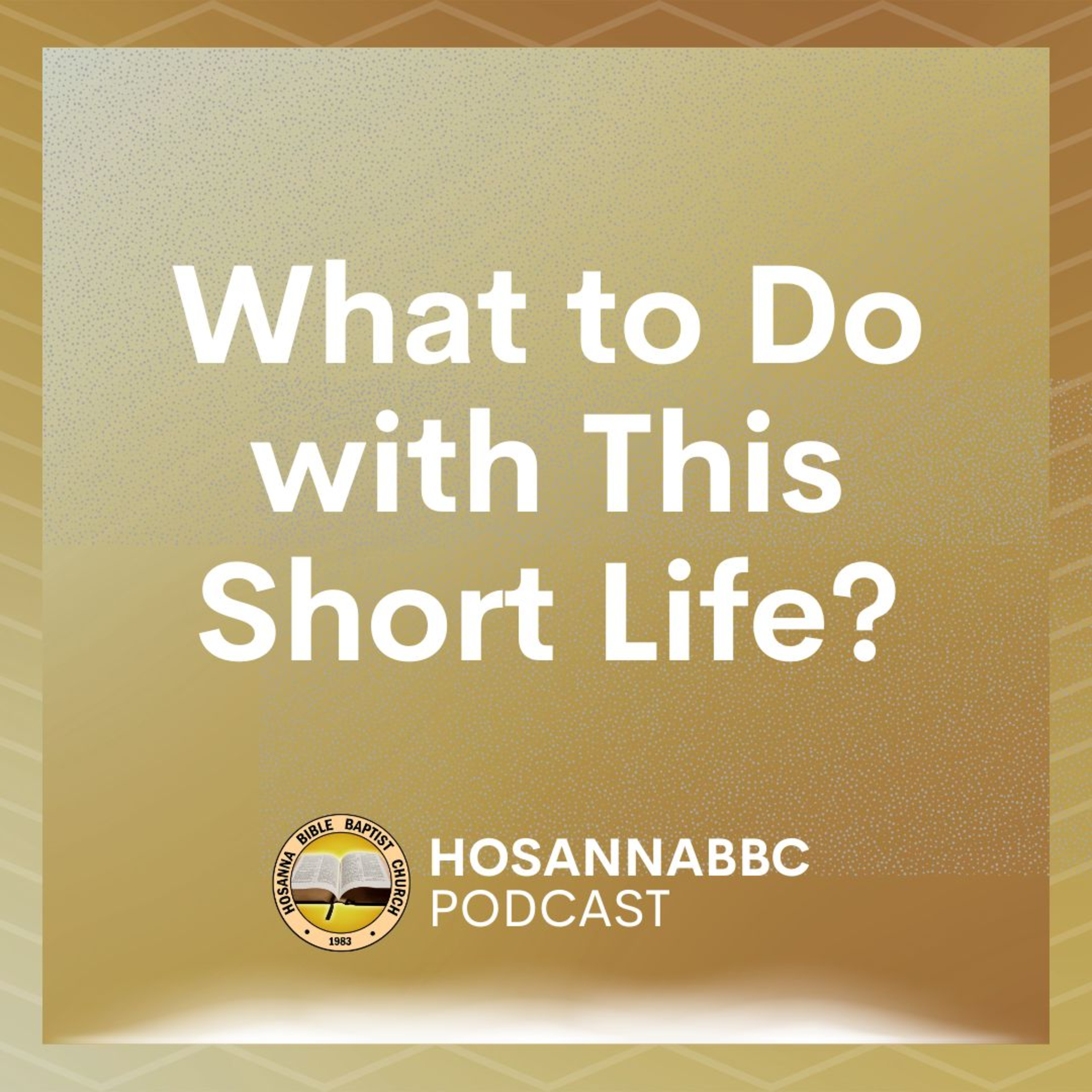 What to Do with This Short Life? - Rev. Provy R. Cadelina