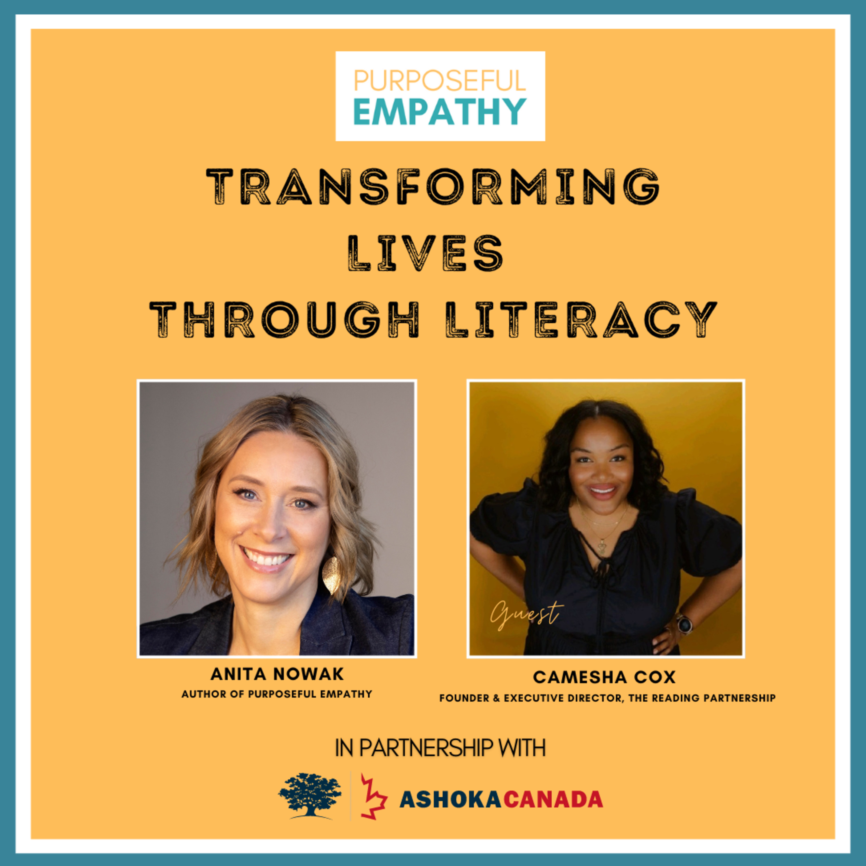 Transforming Lives Through Literacy Ft. Camesha Cox Purposeful Empathy Hosted by Anita Nowak episode artwork